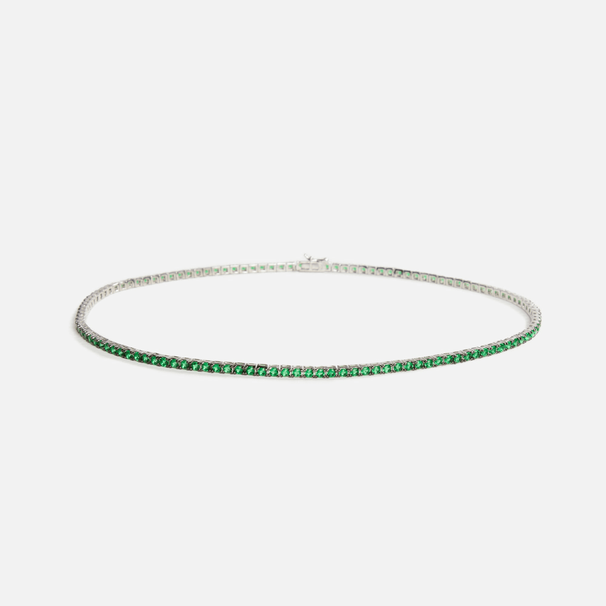 Amy Shehab Angelina II Tennis Necklace - Emerald