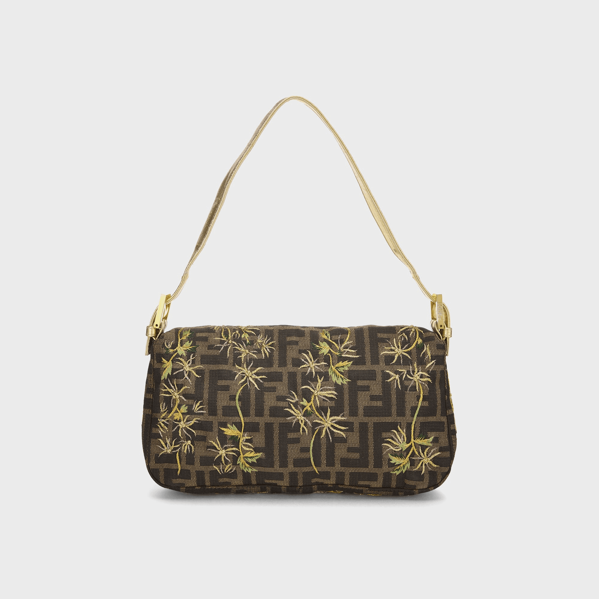 WGACA Fendi Gold Embroidered Baguette - Multi — Image 2