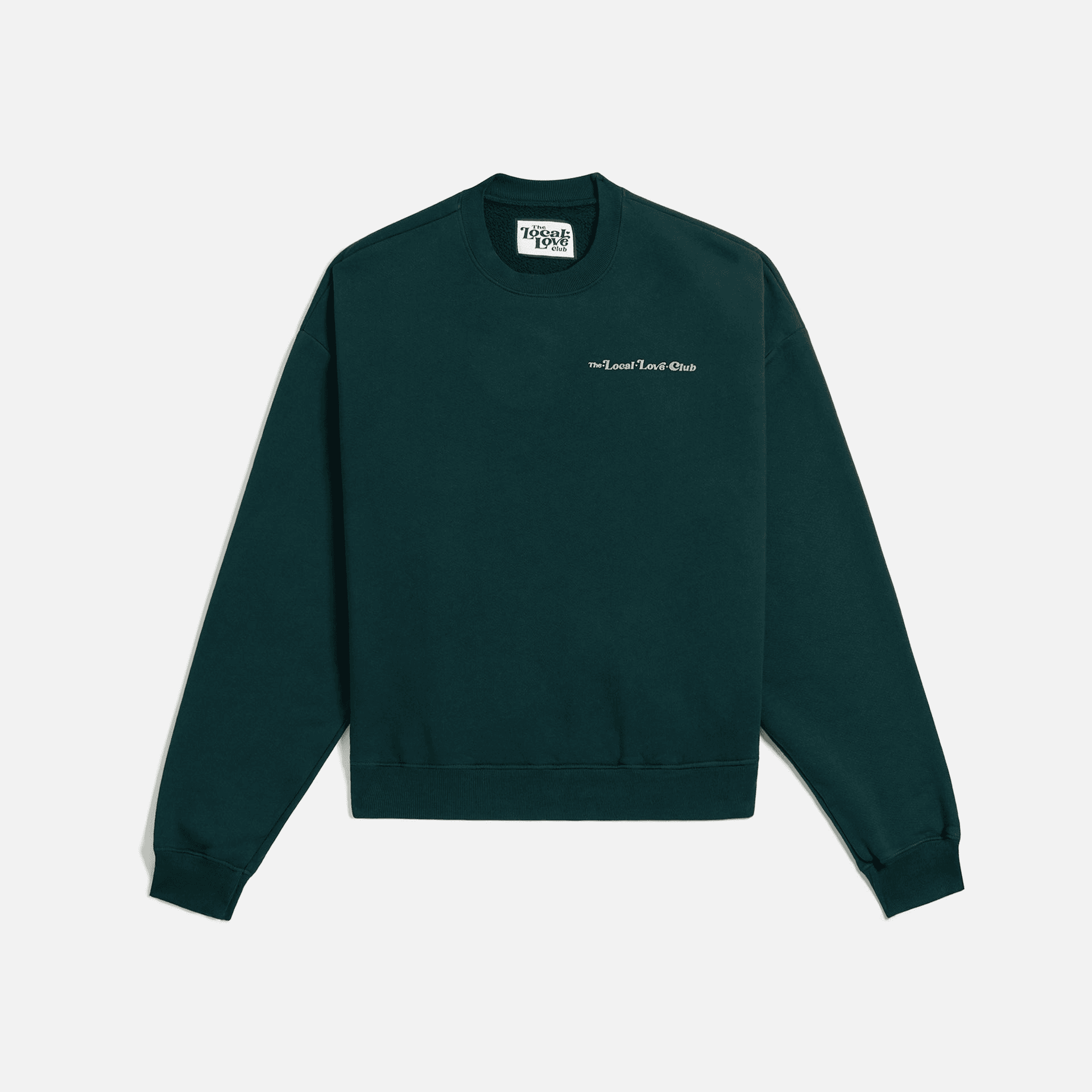 The Local Love Club Aura Crewneck Sweatshirt - Evergreen — Image 3