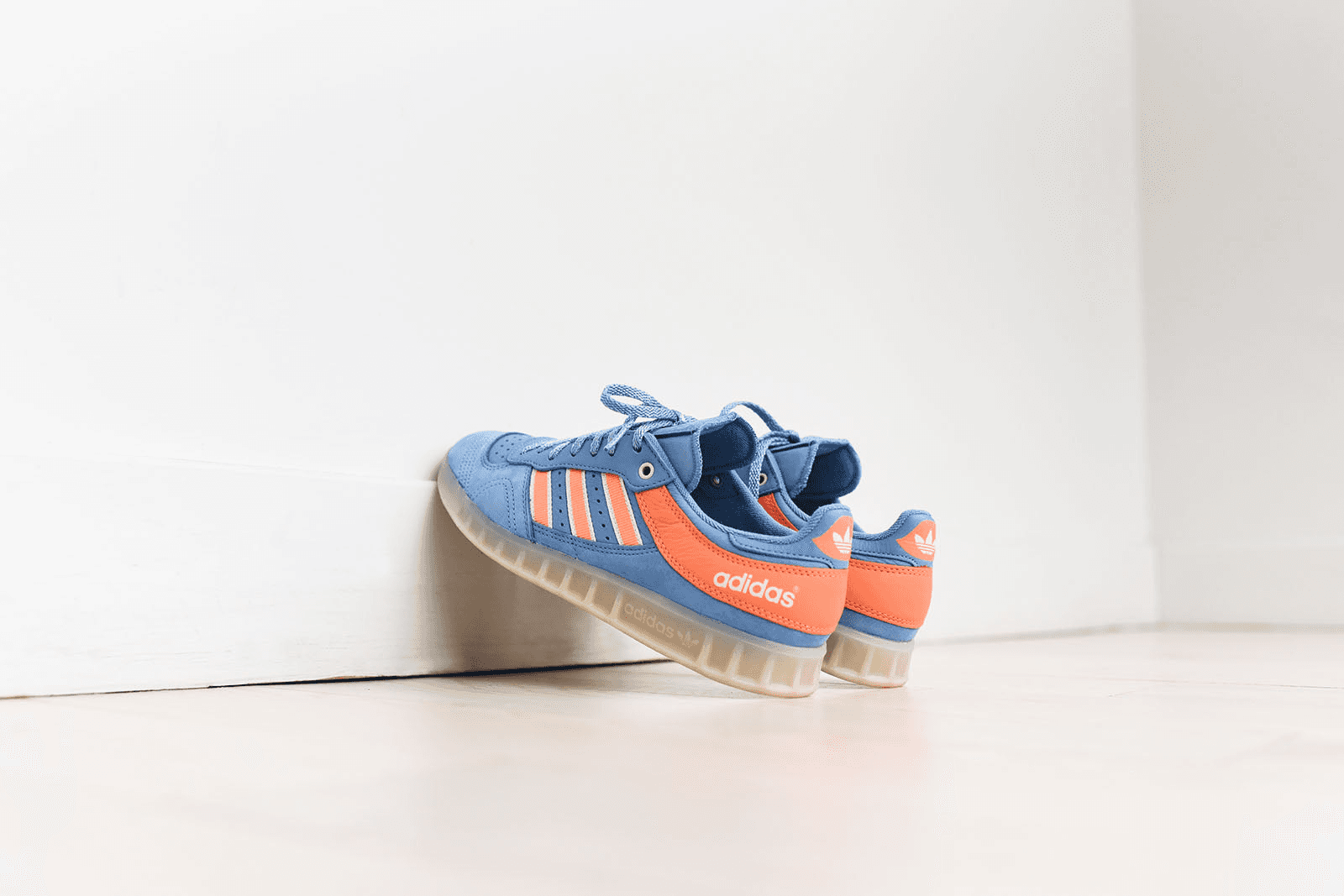adidas x Oyster Handball Top - Ash Blue / Coral / White — Image 3