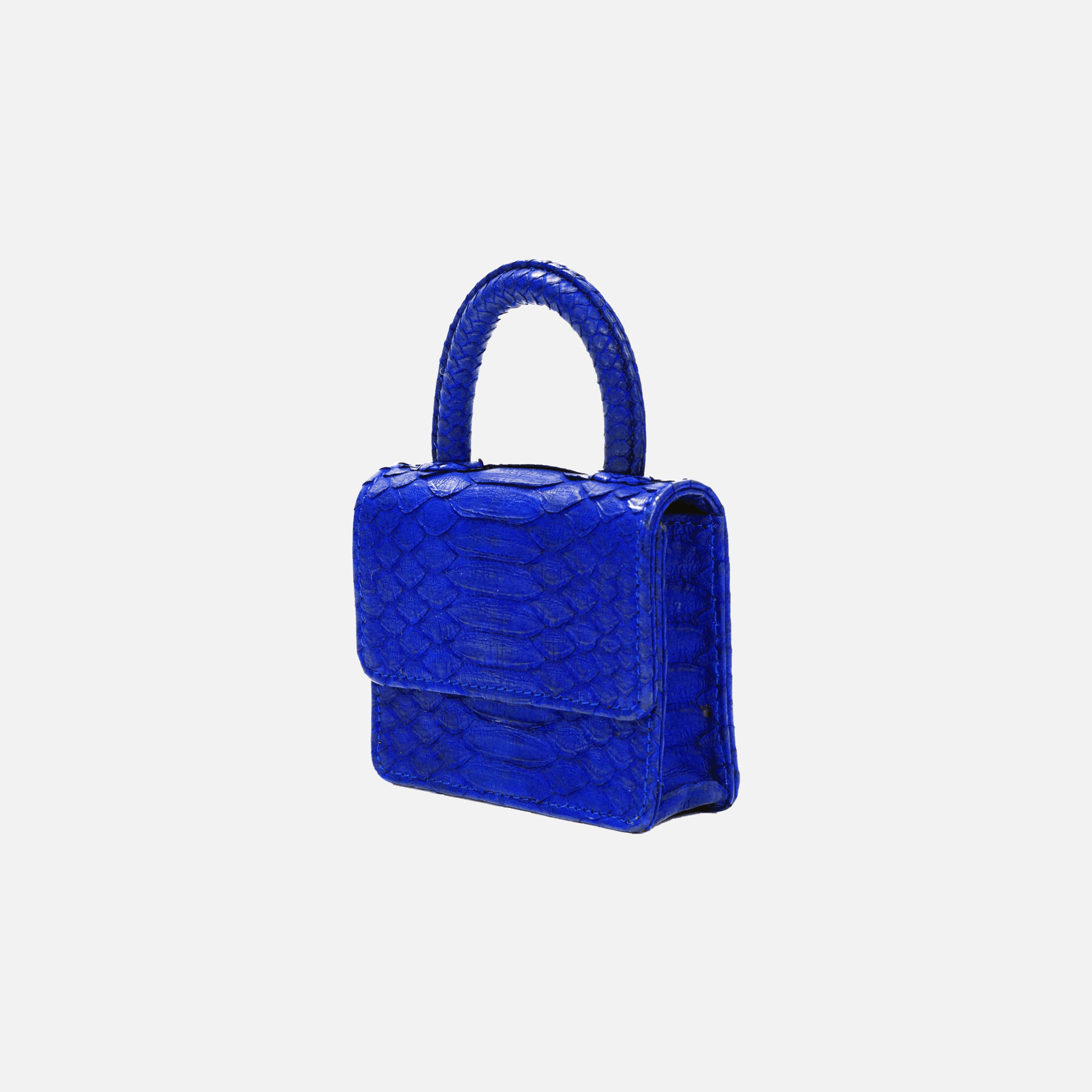 Gelareh Mizrahi Mico Mini Python Top Handle Bag - Cobalt Blue — Image 2