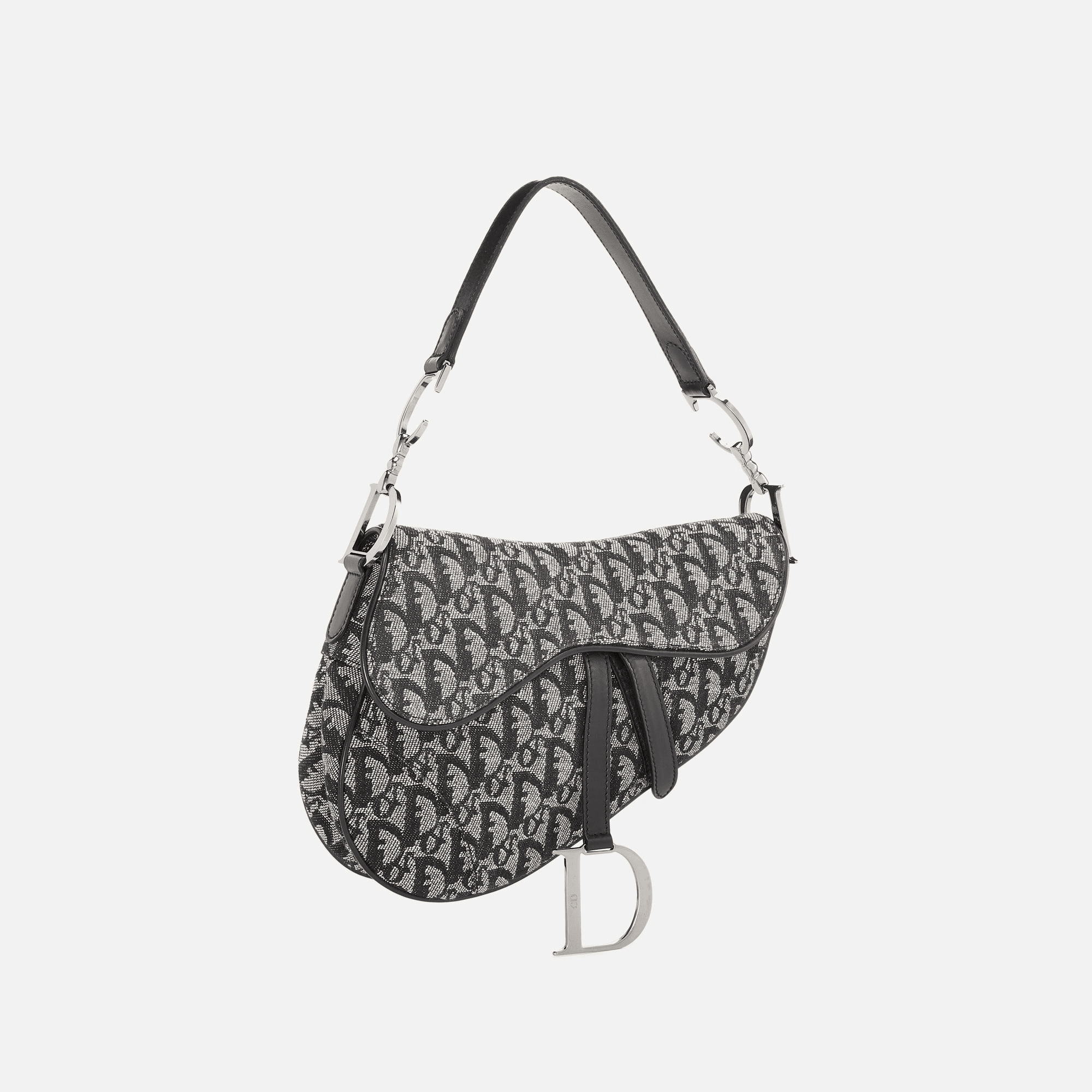WGACA Christian Dior Black Trotter Saddle Bag - Black — Image 5