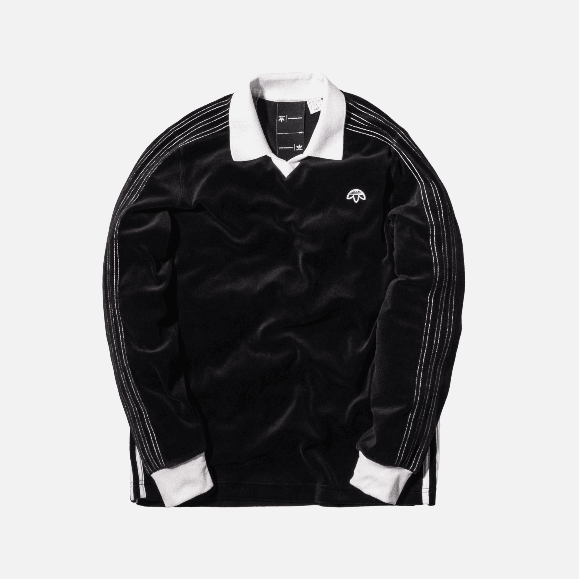 adidas Originals x Alexander Wang Velour L/S Polo - Black