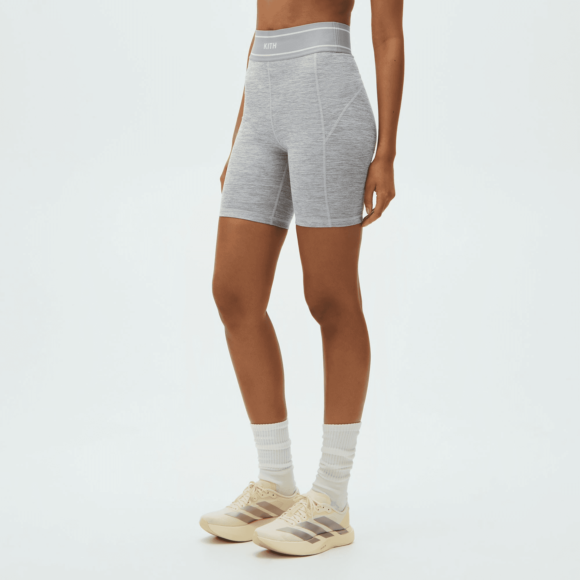 Kith Women Lana Biker Short - Cool Heather Grey — Image 4