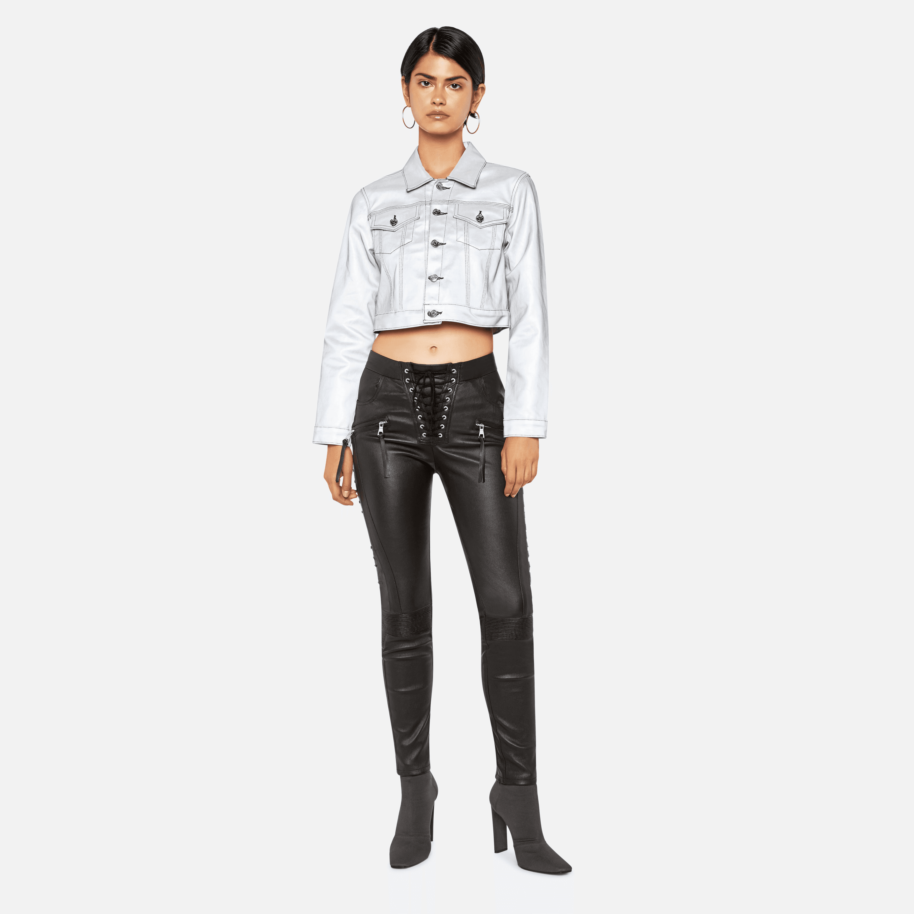 Jordache 3M Shrunken Jacket - Silver - Image 1