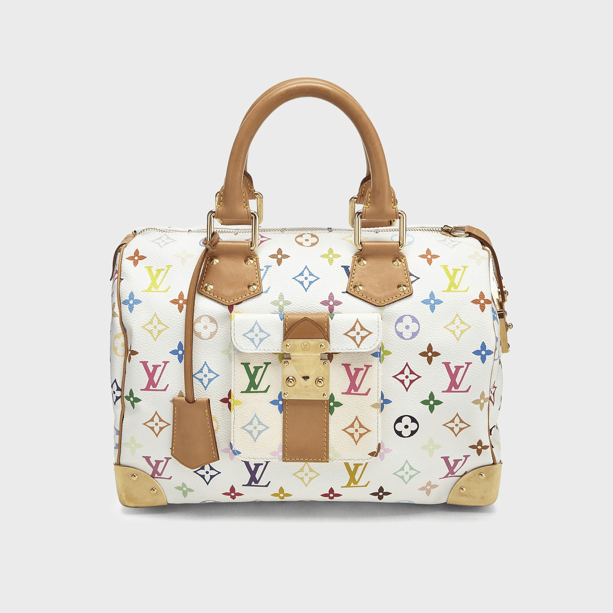 WGACA Takashi Murakami x Louis Vuitton White Monogram Multicolore Speedy 30 - White