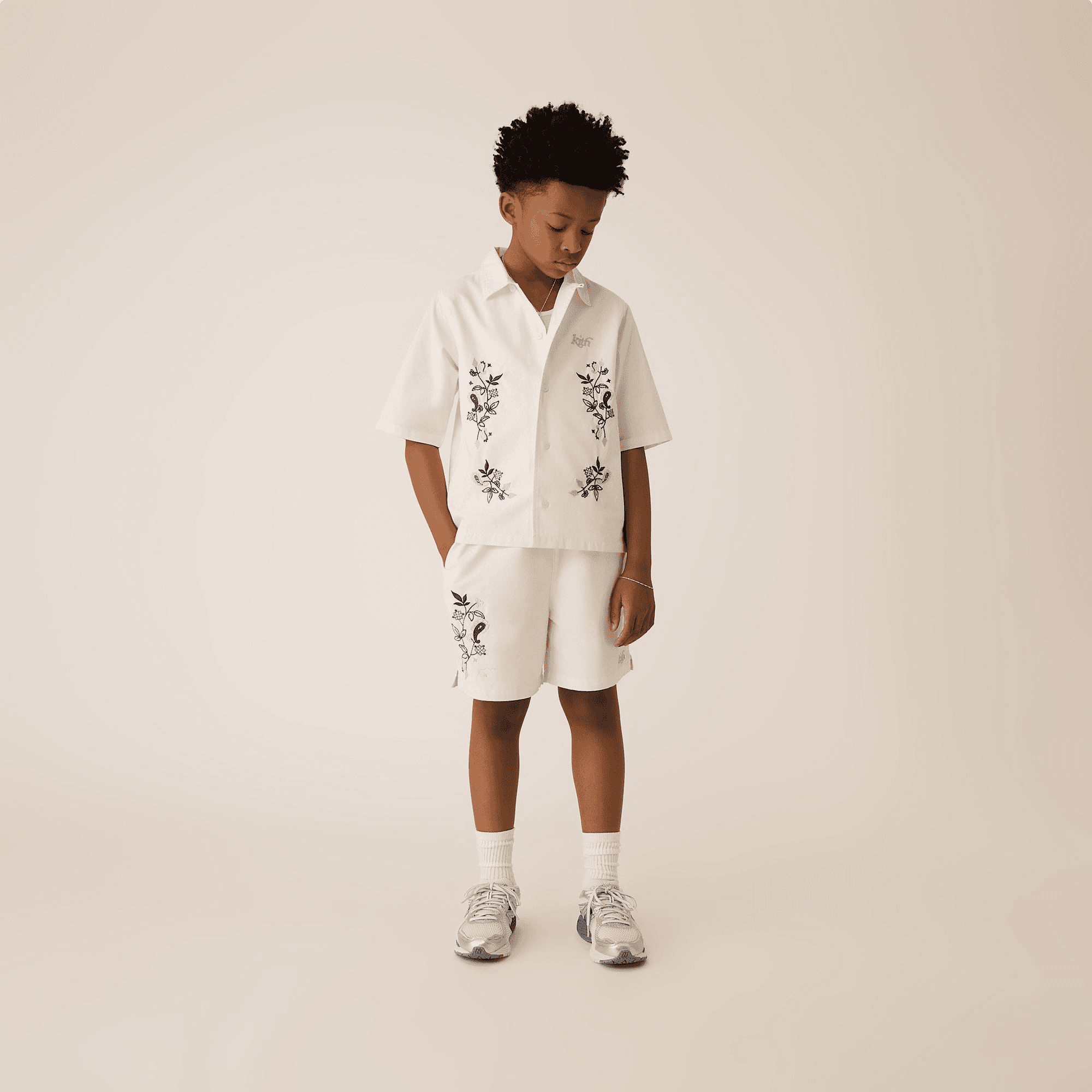 Kith Kids Novelty Thompson Camp Collar Shirt - White — Image 5