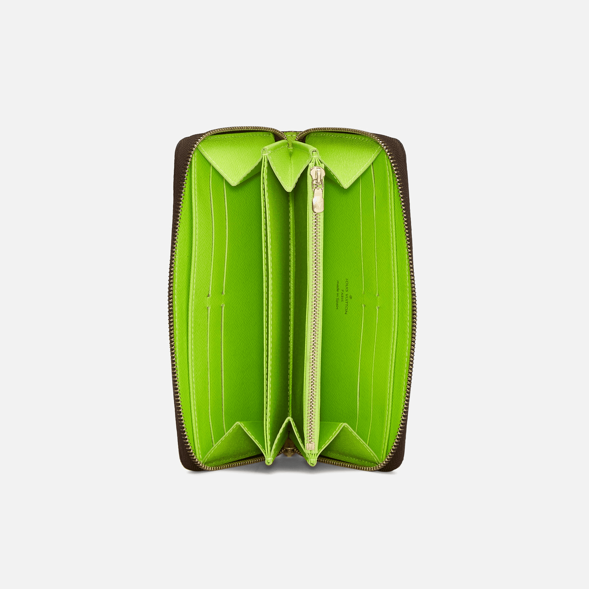 WGACA Louis Vuitton Sprouse Zippy Continental Wallet - Lime — Image 2