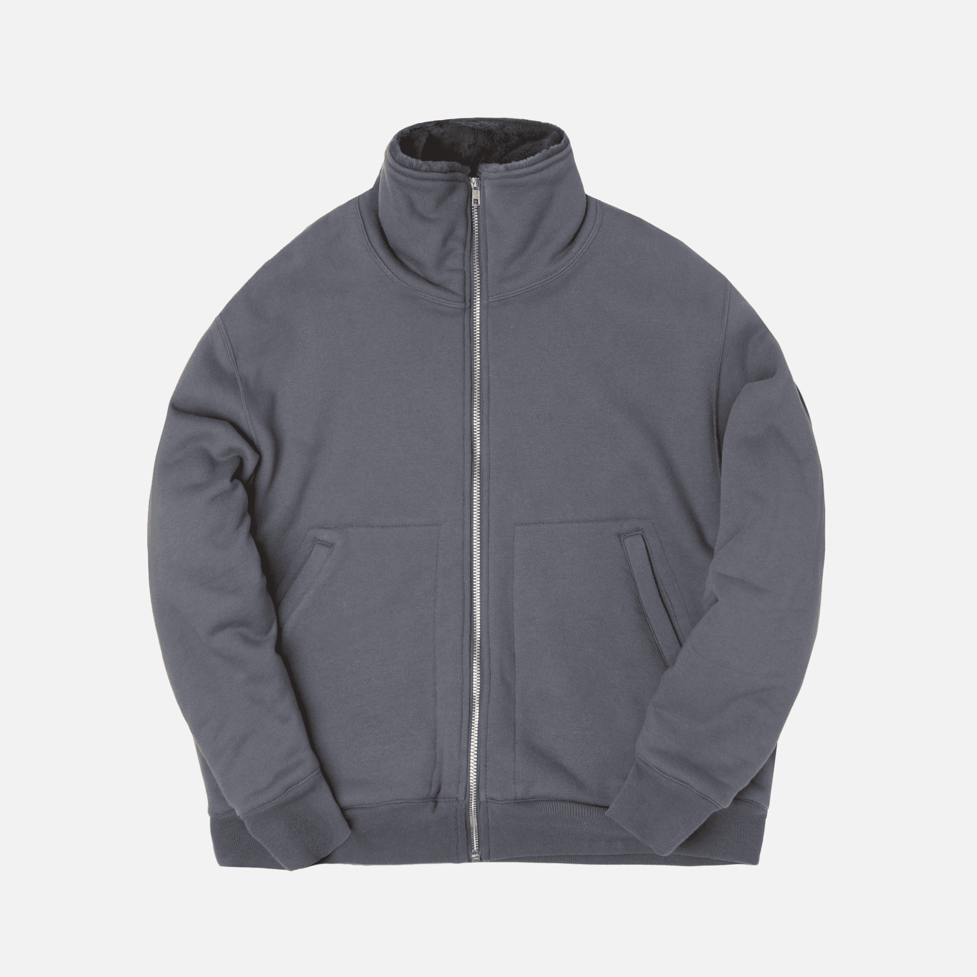 Cav Empt Furry Lining Zip Sweat - Charcoal