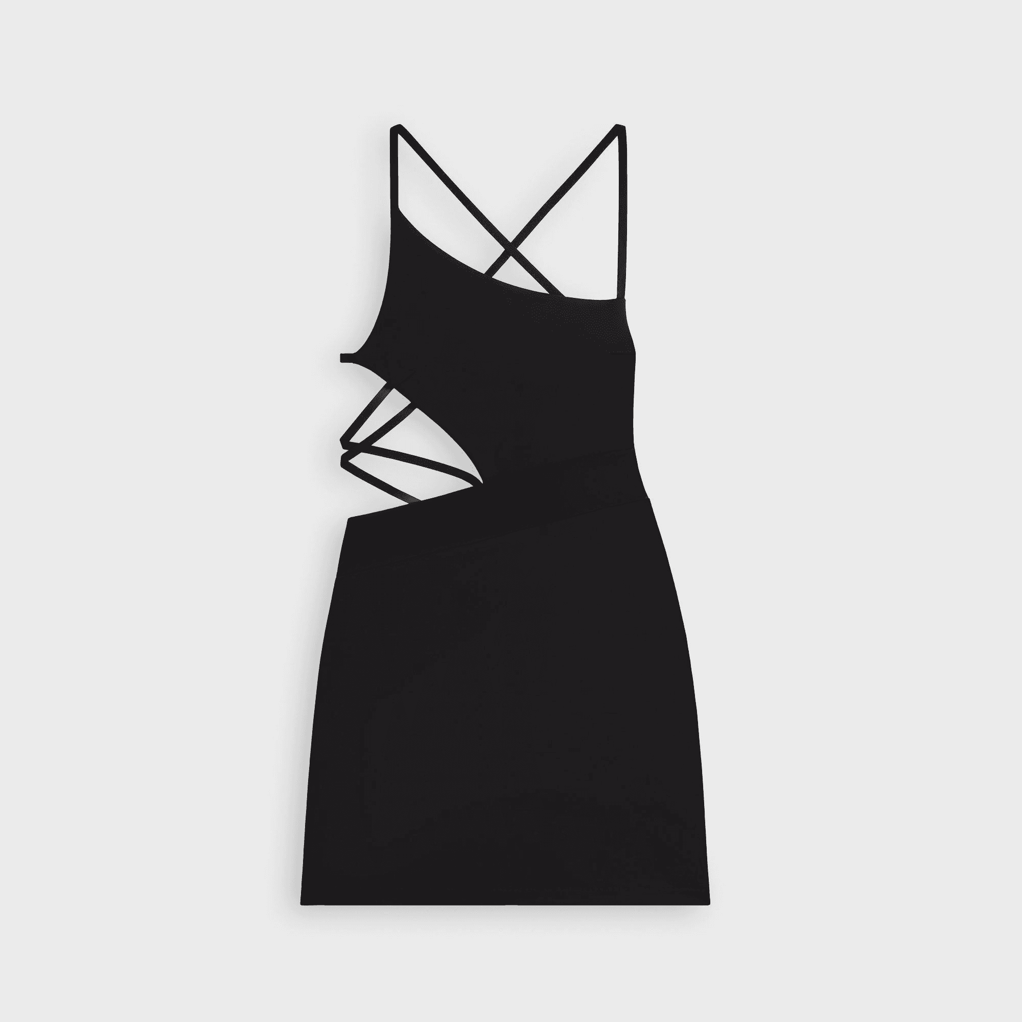 Lisa for Kith Women Voyez Asymmetrical Strap Mini Dress - Black