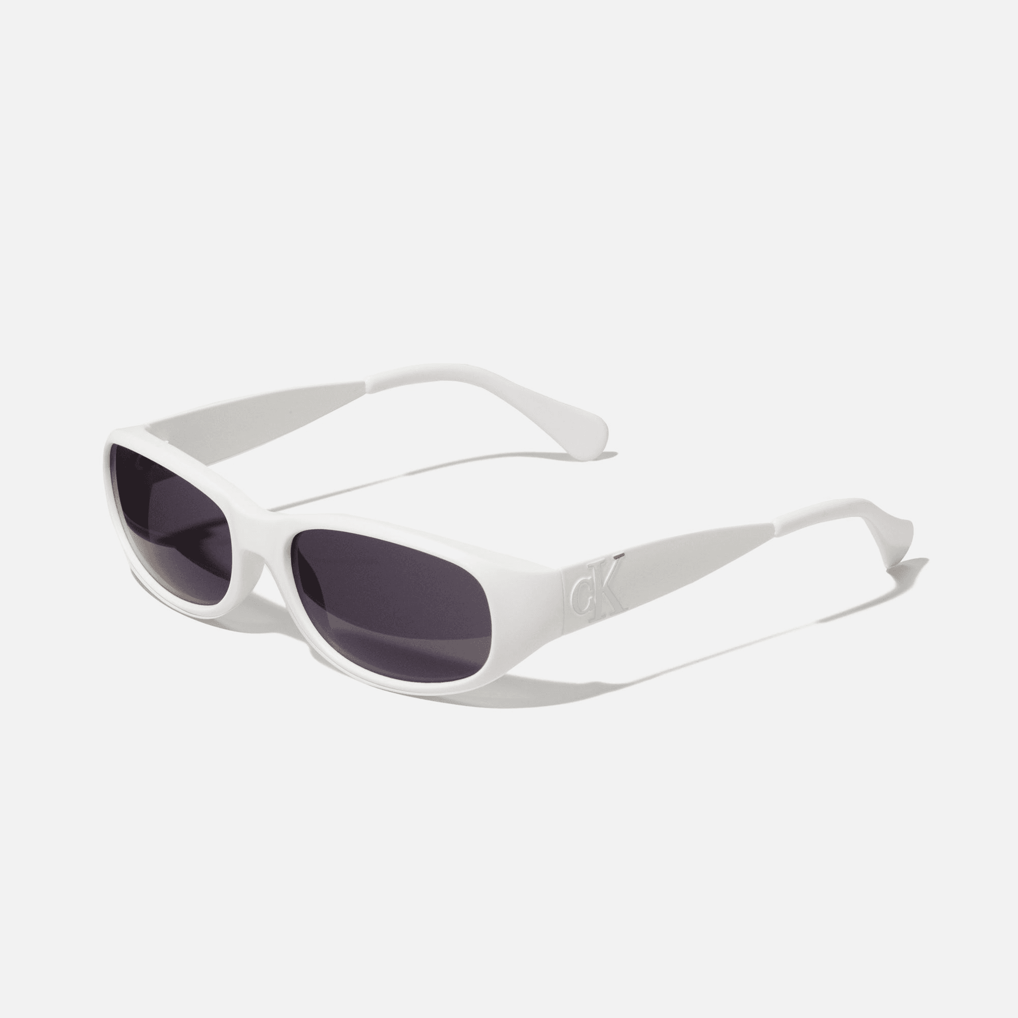 Calvin Klein x Heron Preston Bio Based Wraparound Sunglasses - Chalk / Silver — Image 2