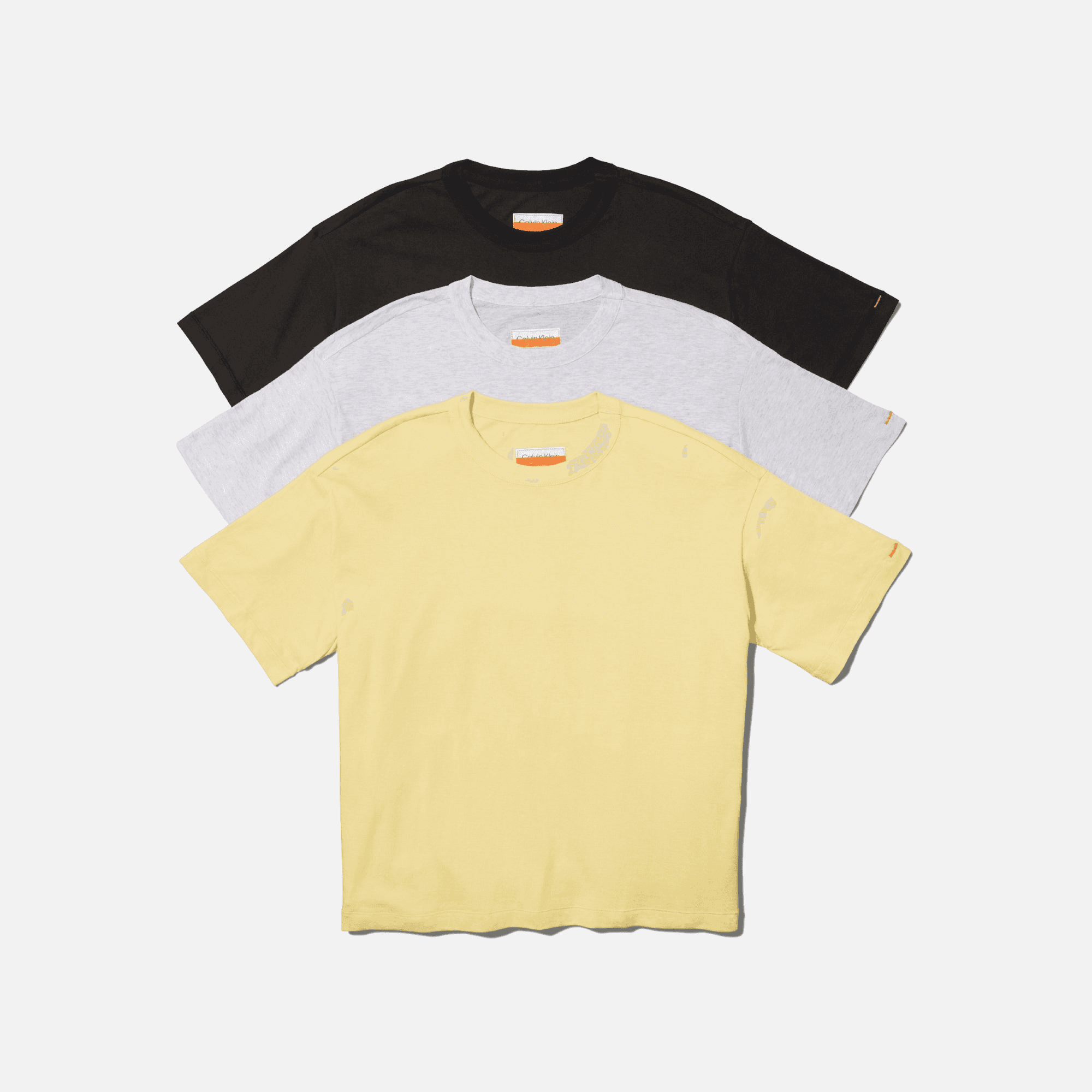 Calvin Klein x Heron Preston WMNS Lightweight Tee 3 Pack - Pale Yellow / Heather Grey / Black