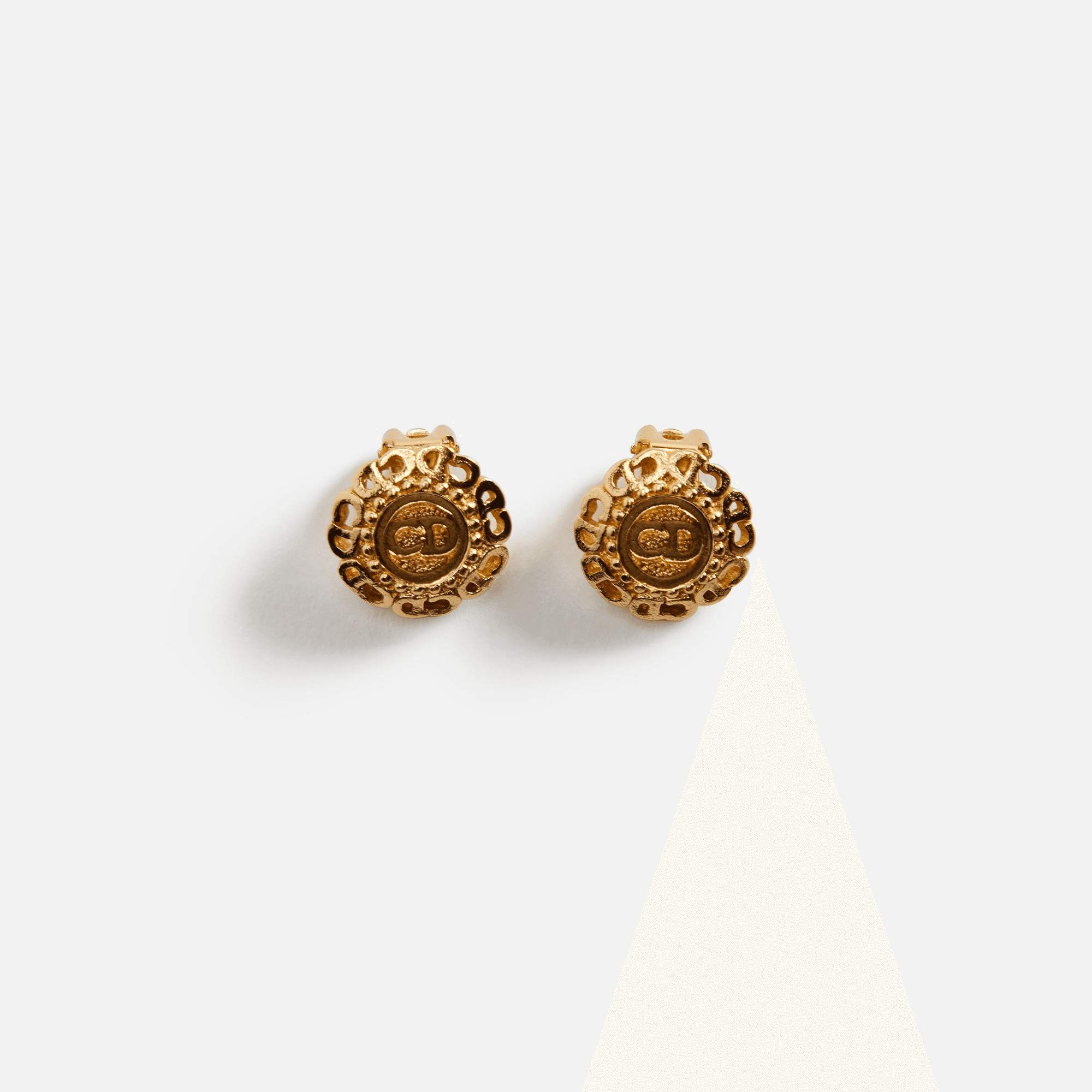 WGACA Dior CD Earrings - Gold