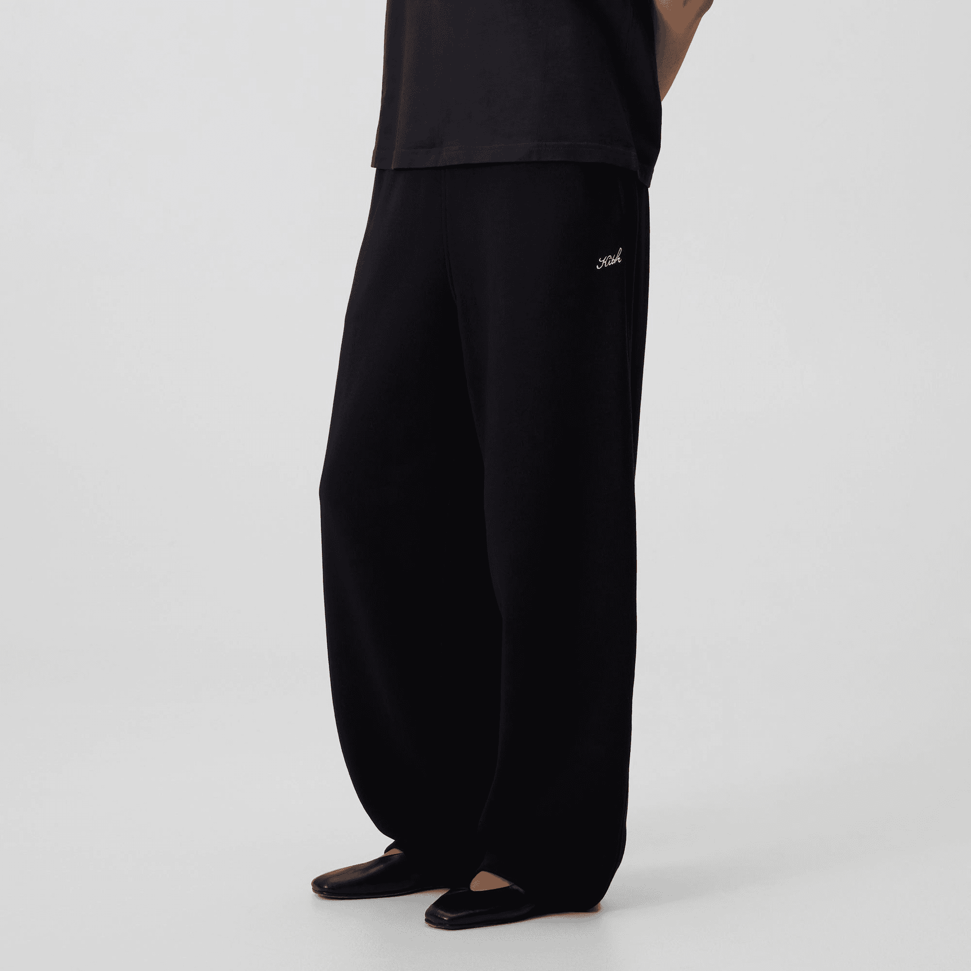 Kith Women Ava Loop Terry Sweatpant - Black — Image 4