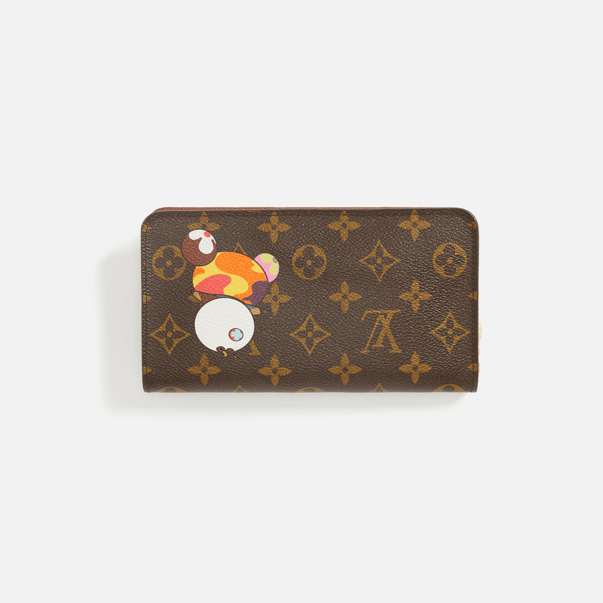 WGACA Louis Vuitton x Takashi Murakami Panda Porte Monnaie Zipper Wallet - Brown — Image 2