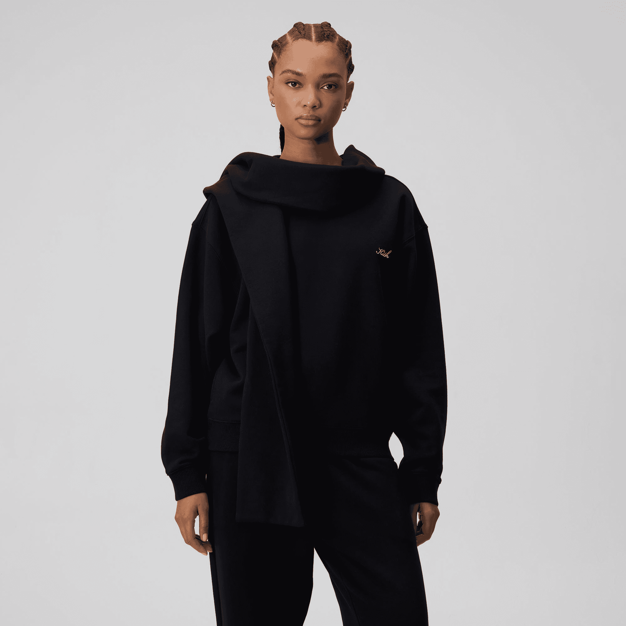 Kith Women Sedo Scarf Hoodie - Black — Image 5