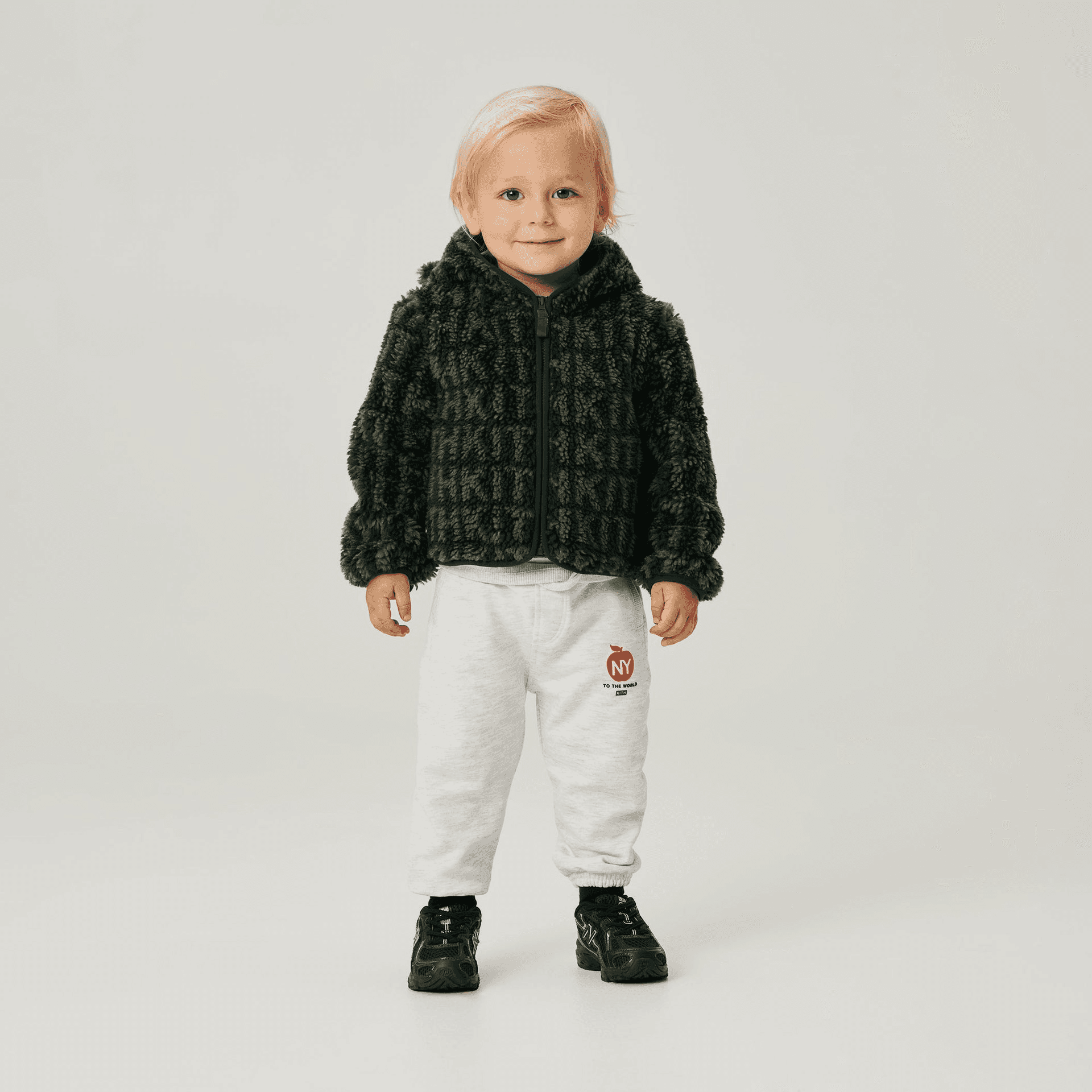 Kith Baby Monogram Sherpa Teddy Jacket - Stadium — Image 2