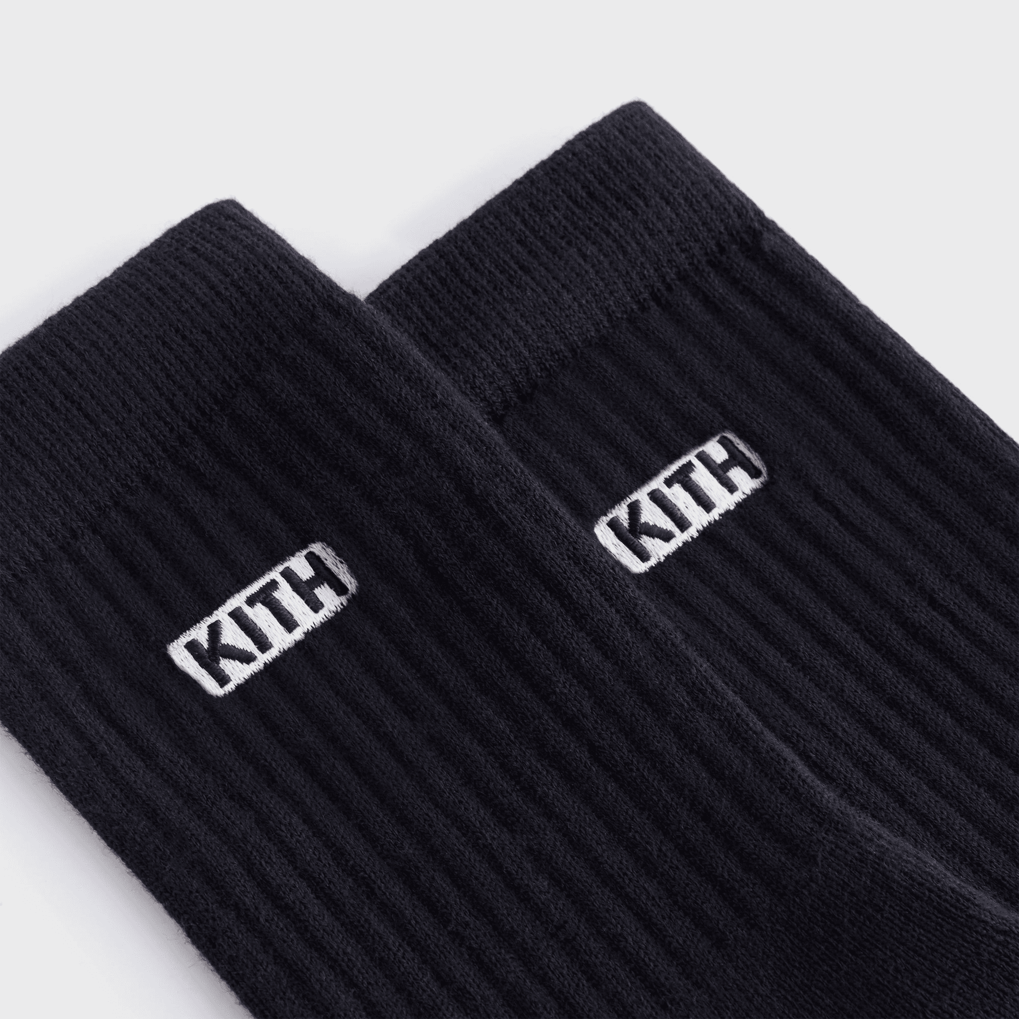 Kith Kids Classic Crew Socks - Black — Image 2