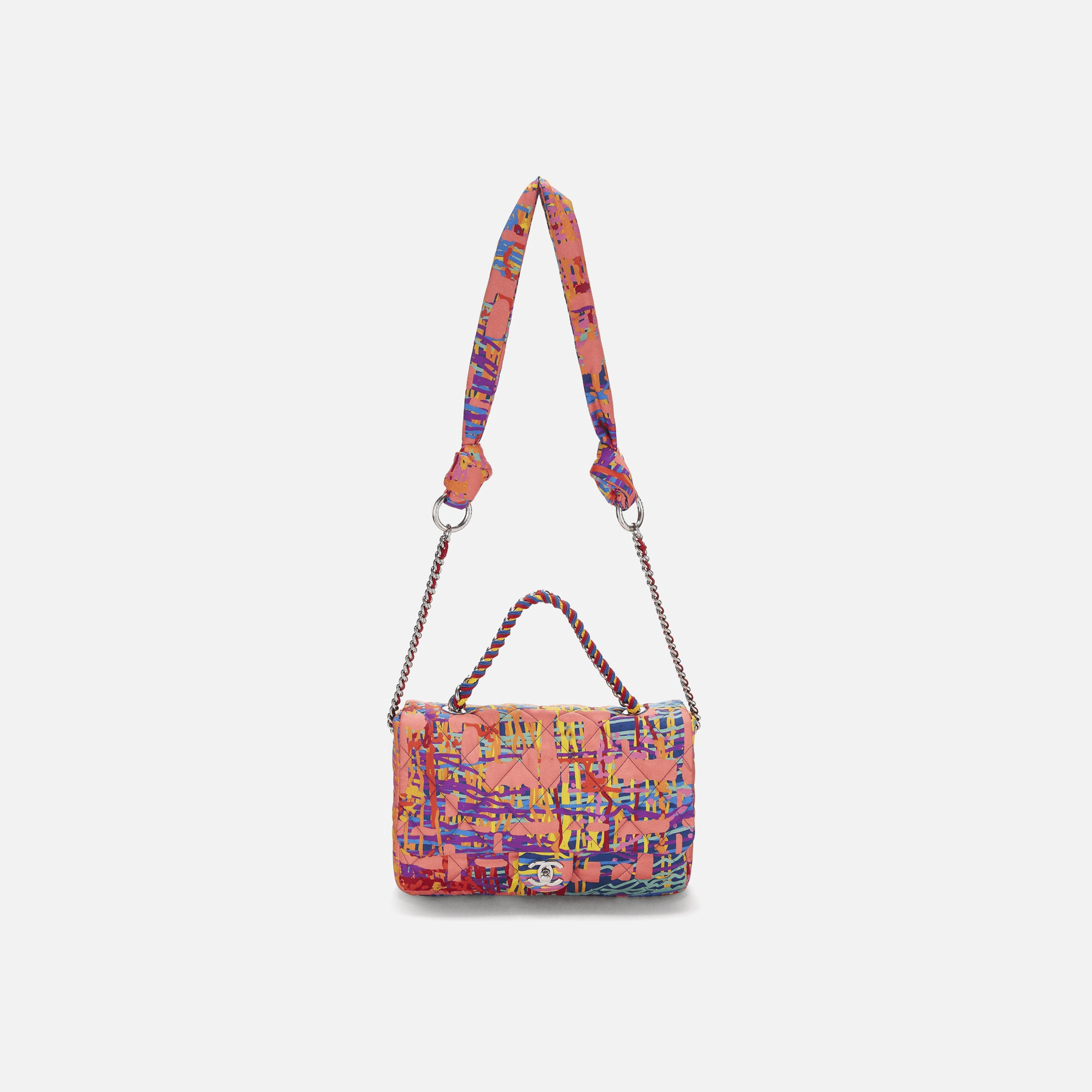 WGACA Chanel Satin Flapbag Large - Multi — Image 7