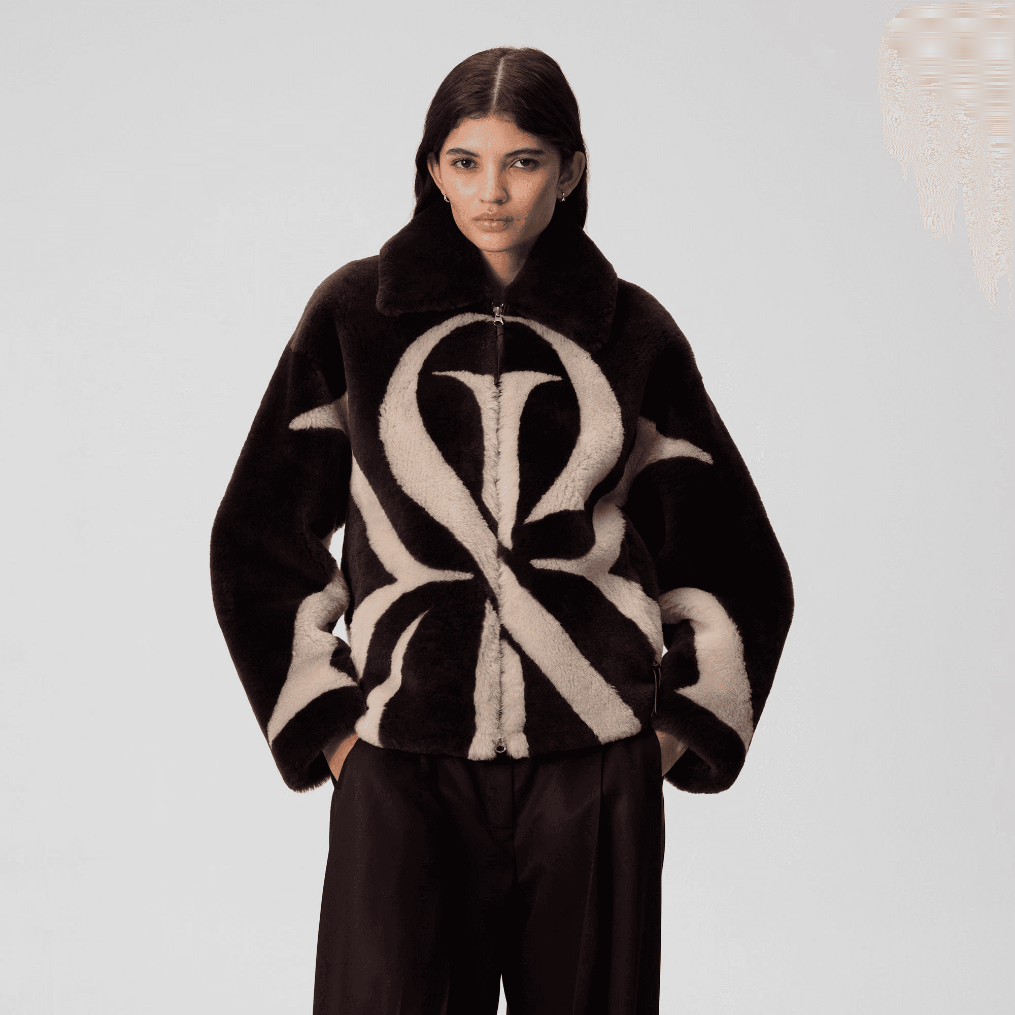 Kith Women Waylon II Shearling Crest Jacket - Incognito — Image 5