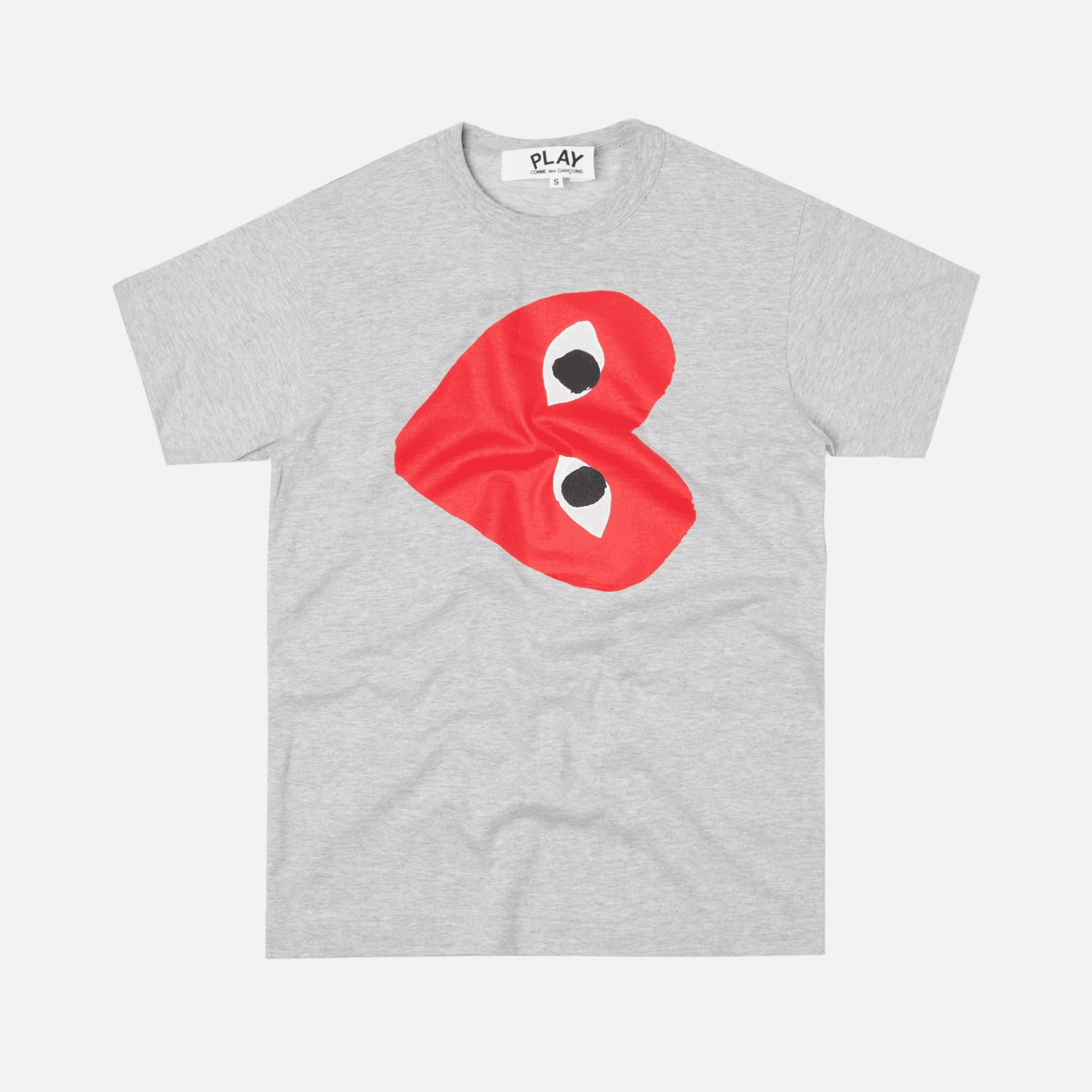 Comme des Garçons Play Tee w/ Red Heart - Grey