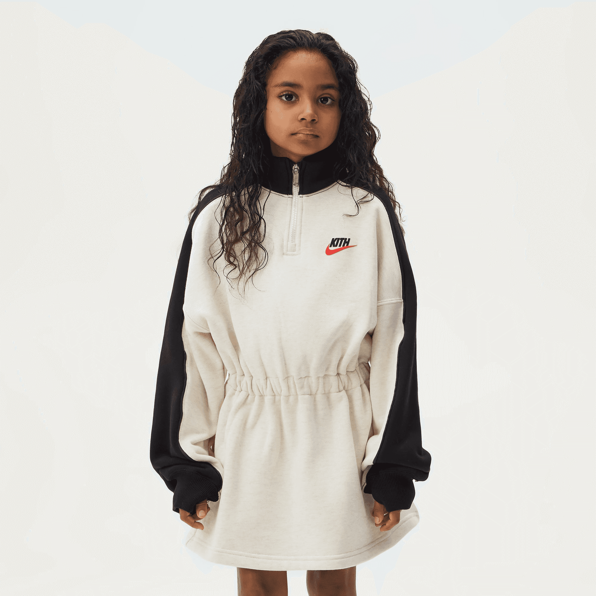 Kith Kids for Nike Fleece Dress - Sail Heather — Image 5