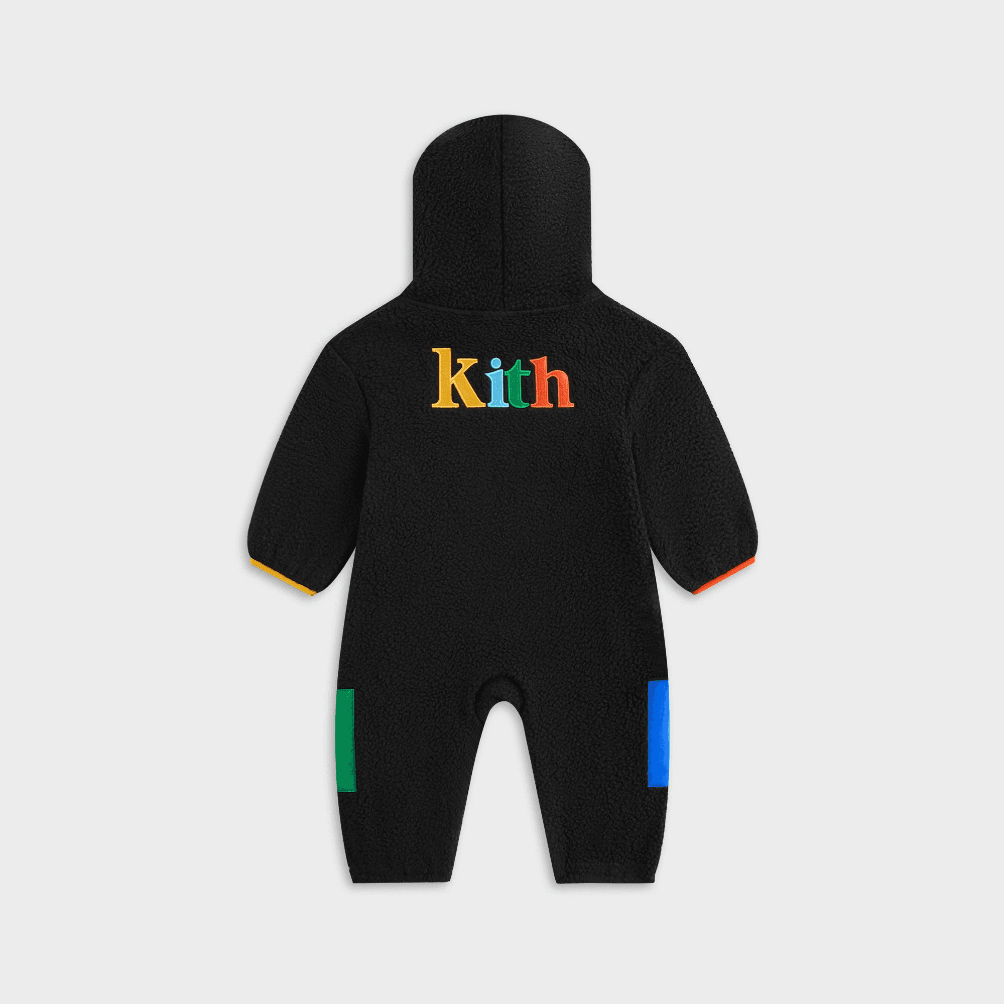 Kith Baby Color-Block Sherpa Antony Coverall - Black — Image 5