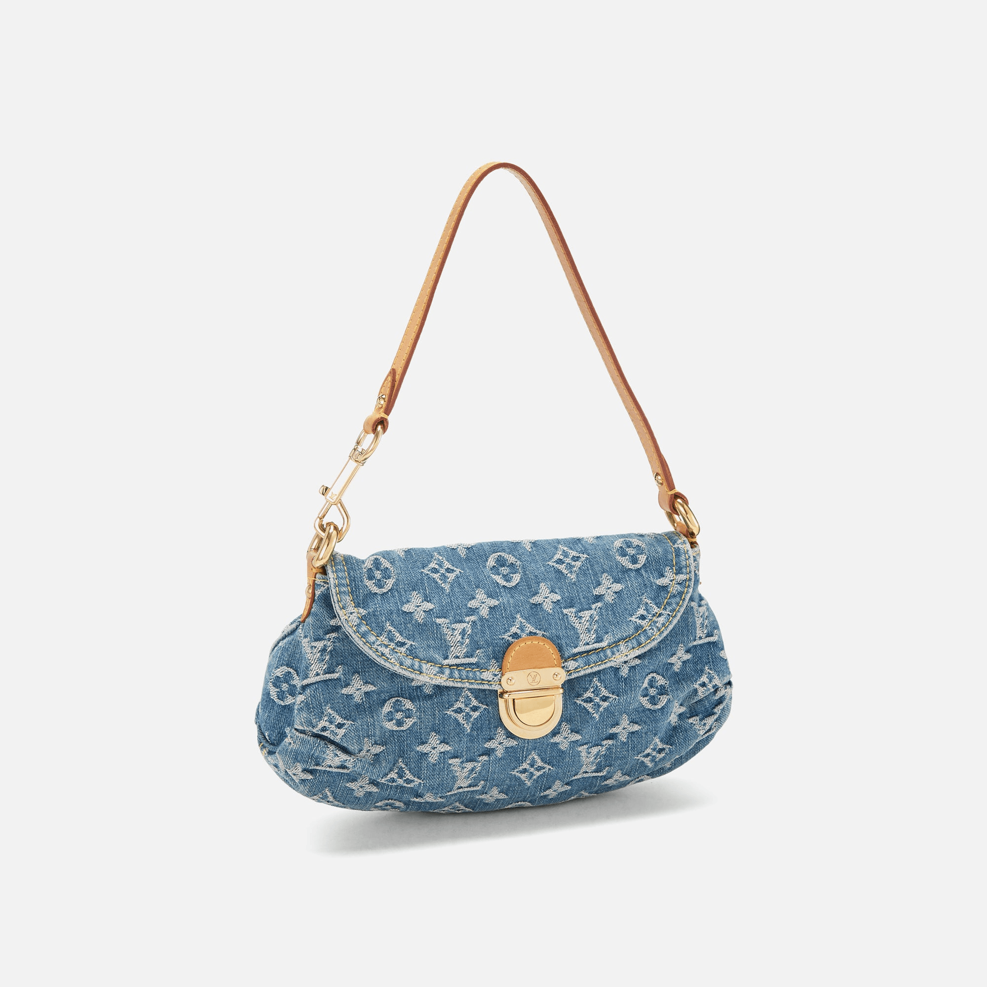 WGACA Louis Vuitton Denim Pleaty Mini - Blue — Image 4