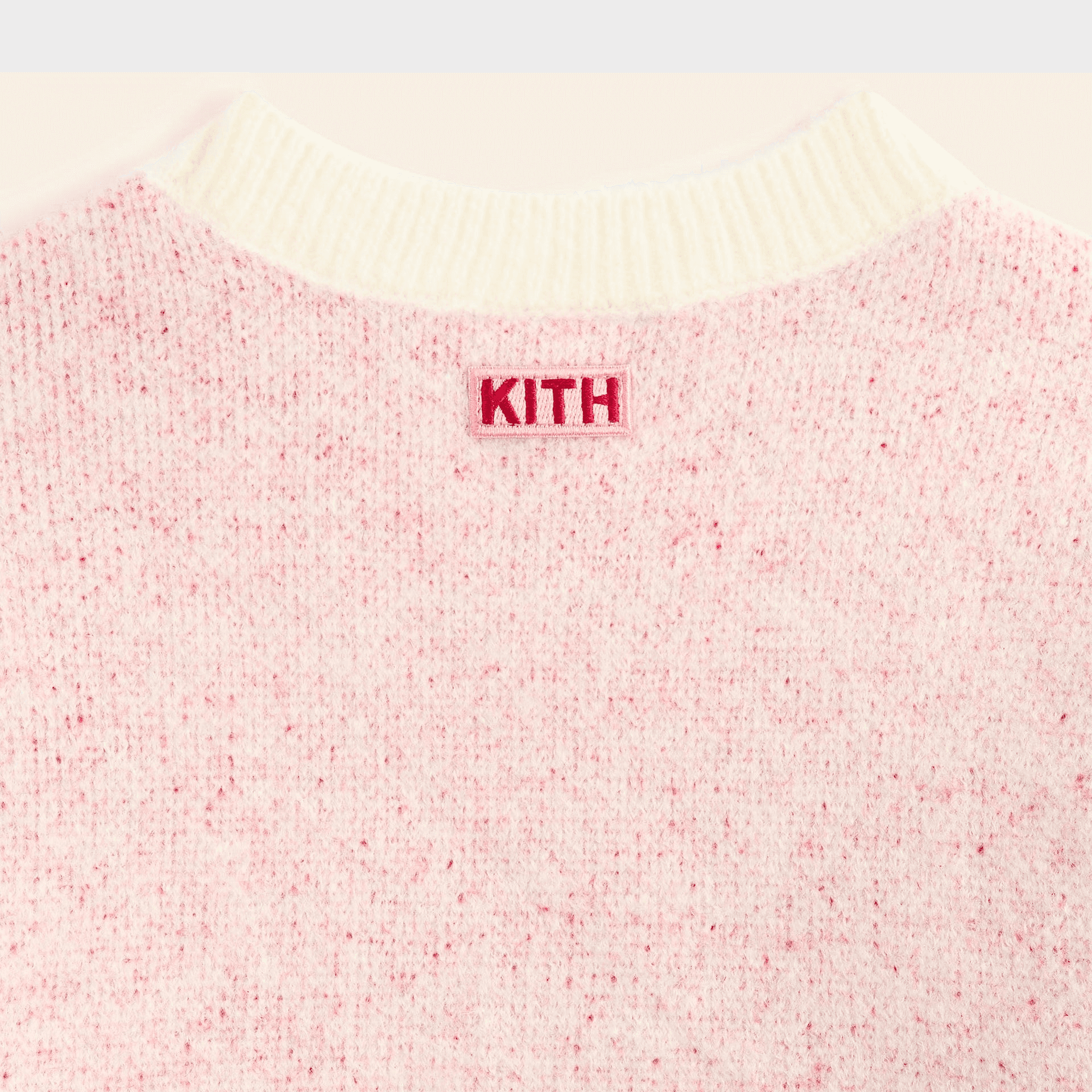 Kith Kids Novelty Fair Isle Cropped Nelson Sweater - Frosty Rose — Image 3