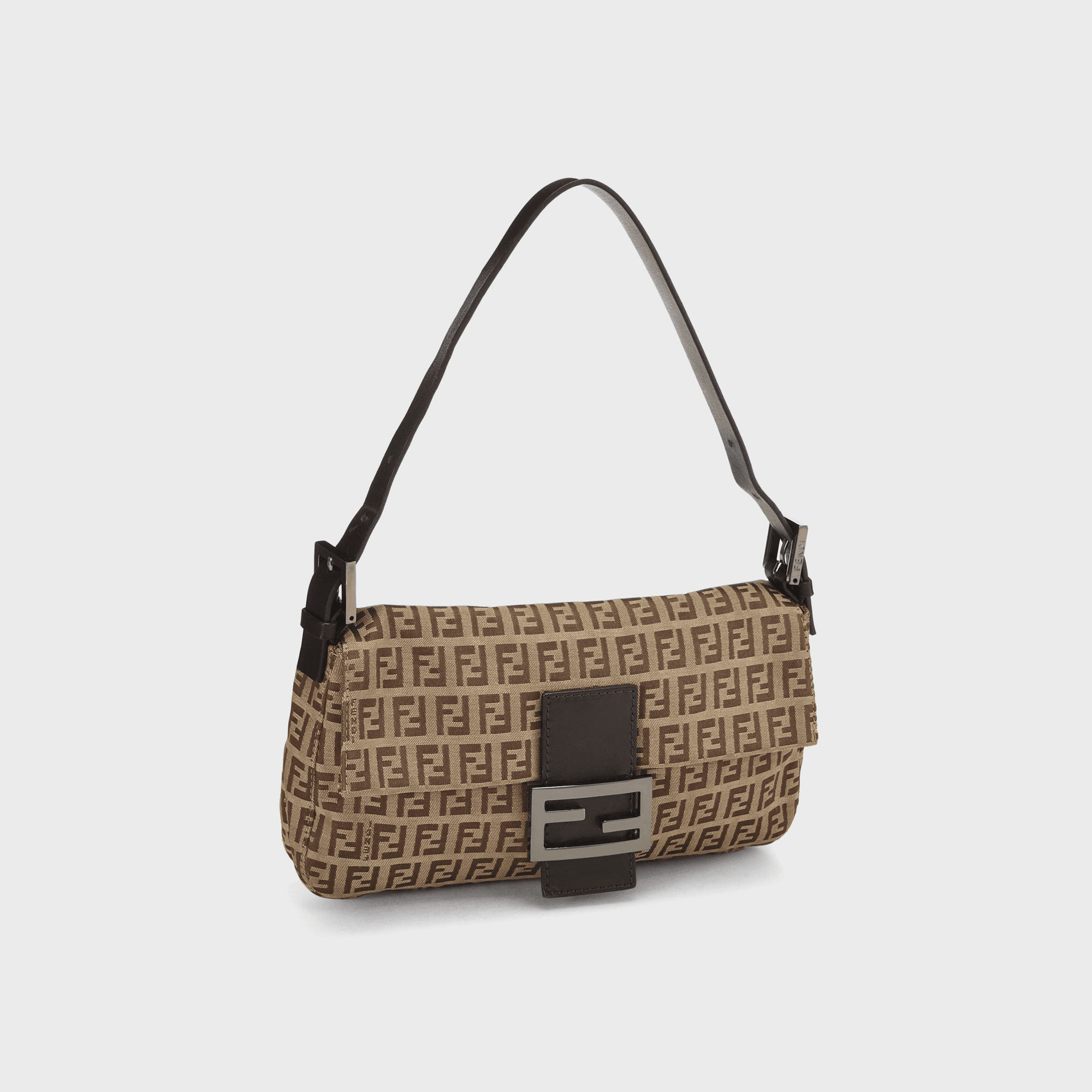 WGACA Fendi Zucchino Baguette - Brown — Image 3