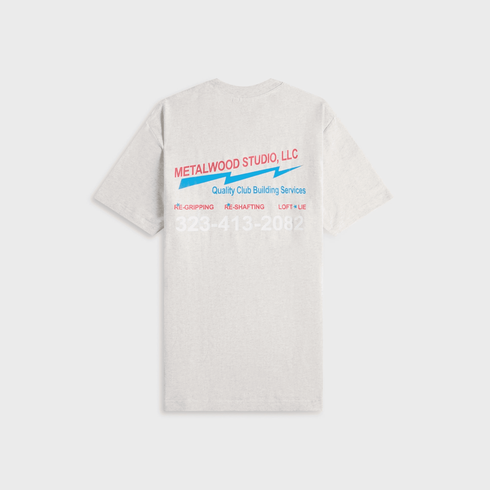 Metalwood Club Building Tee - Heather Grey — Image 3