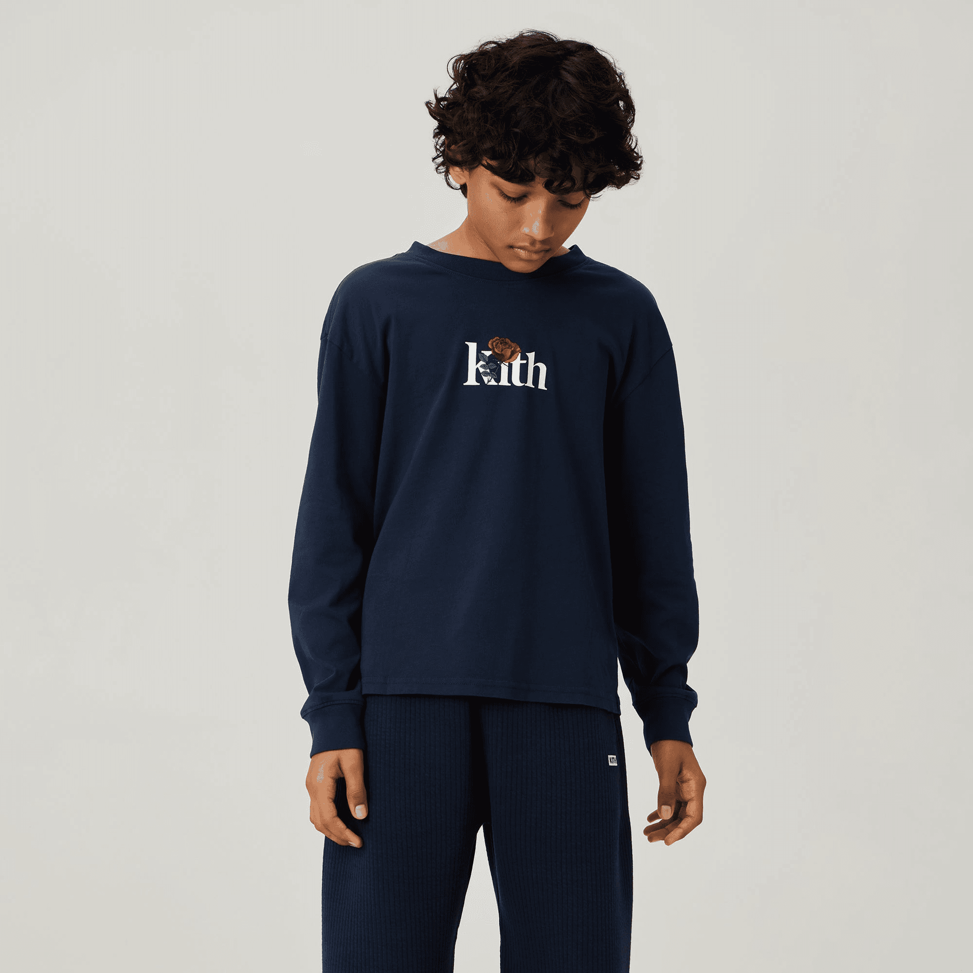 Kith Kids Rose Serif Tee - Nocturnal — Image 5