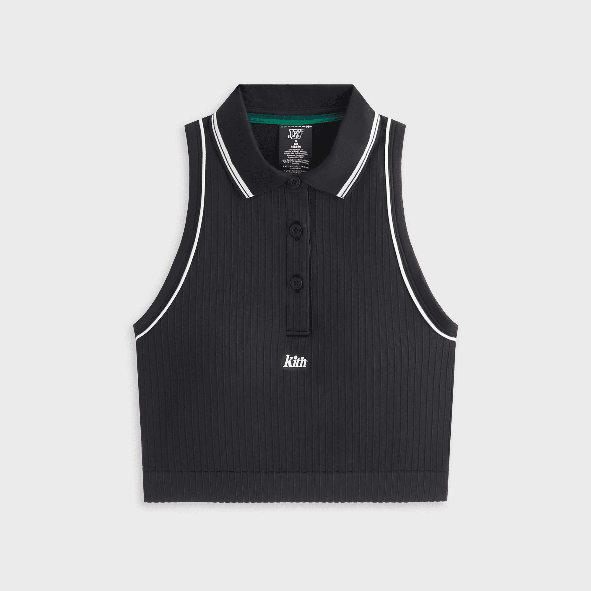 Kith Women for Wilson Classic Cropped Polo - Black