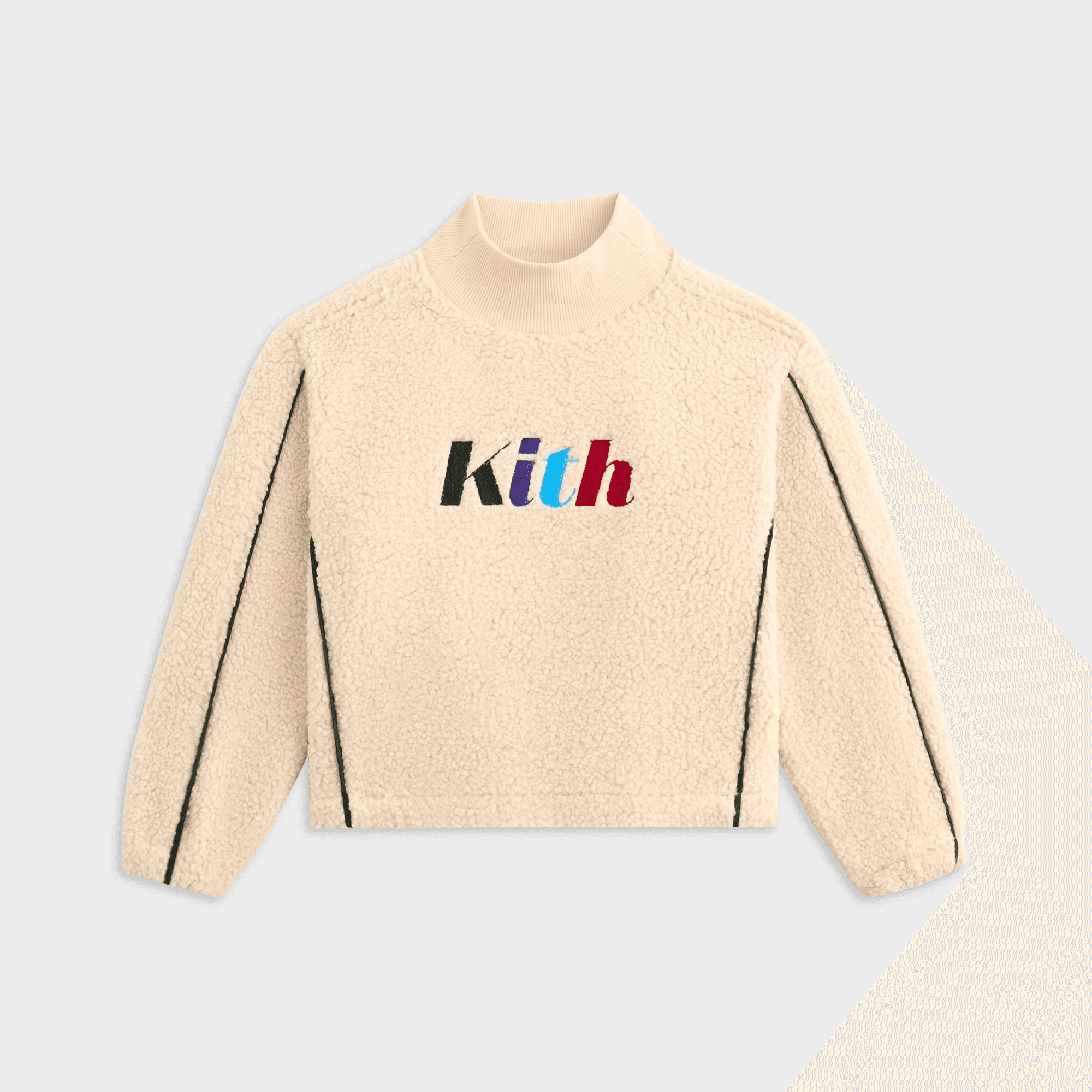 Kith Kids Sherpa Logo Crewneck - Oat
