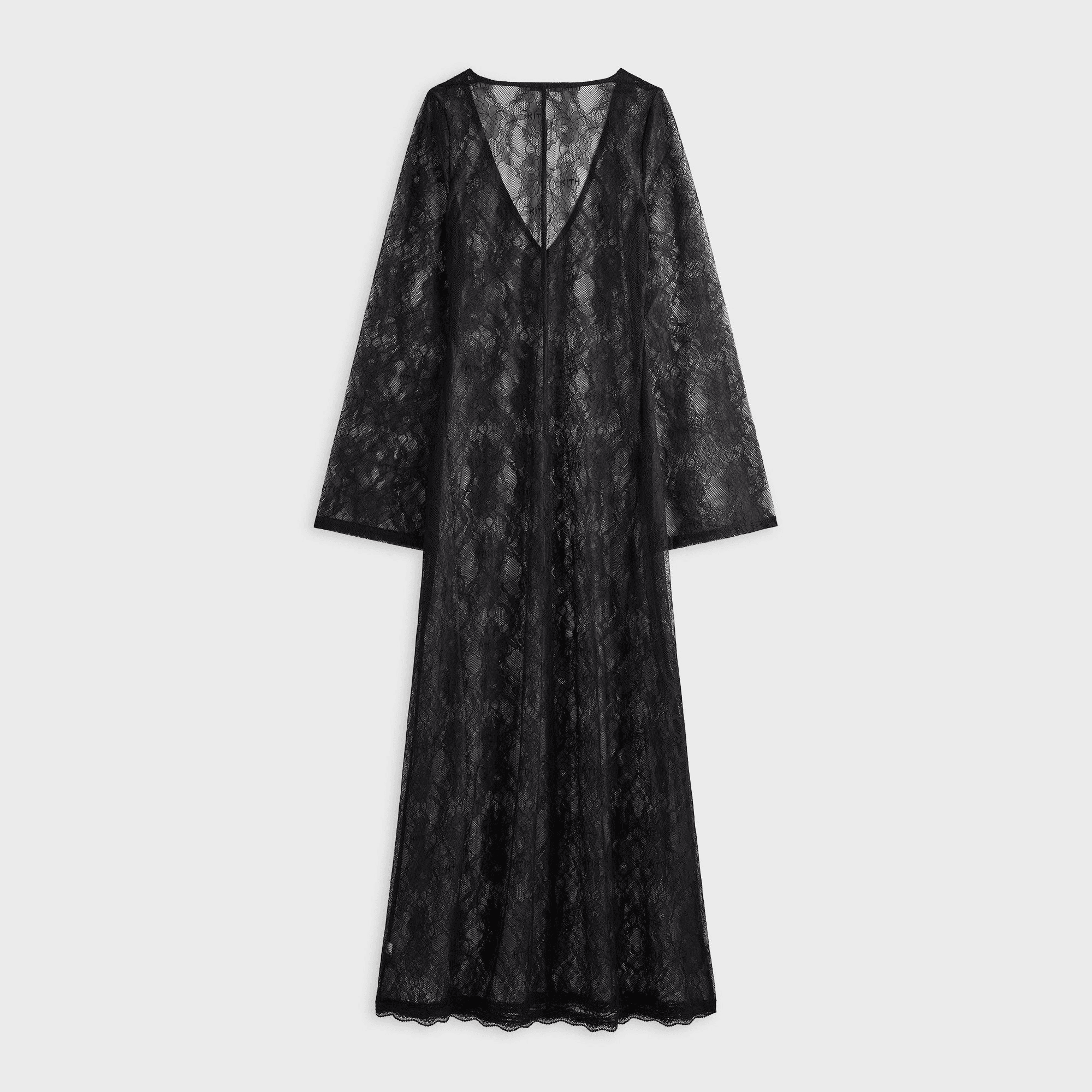Lisa for Kith Women Lyla V-Neck Lace Maxi Dress - Black — Image 4