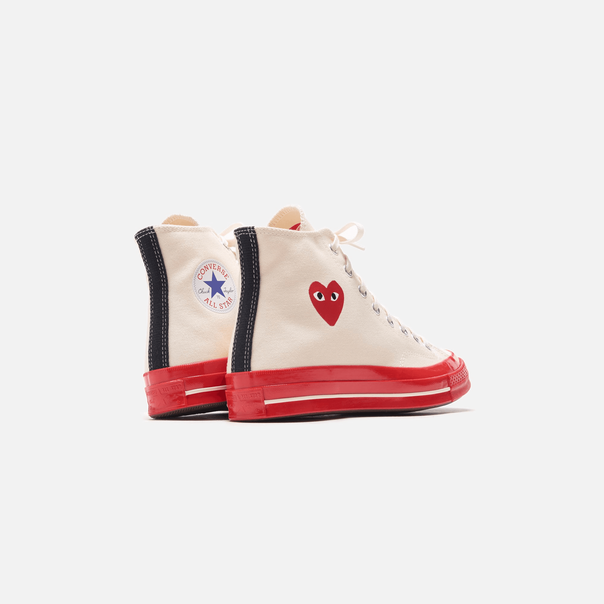 Converse x Comme des Garçons CDG Play Red Sole High Top - Off White — Image 3