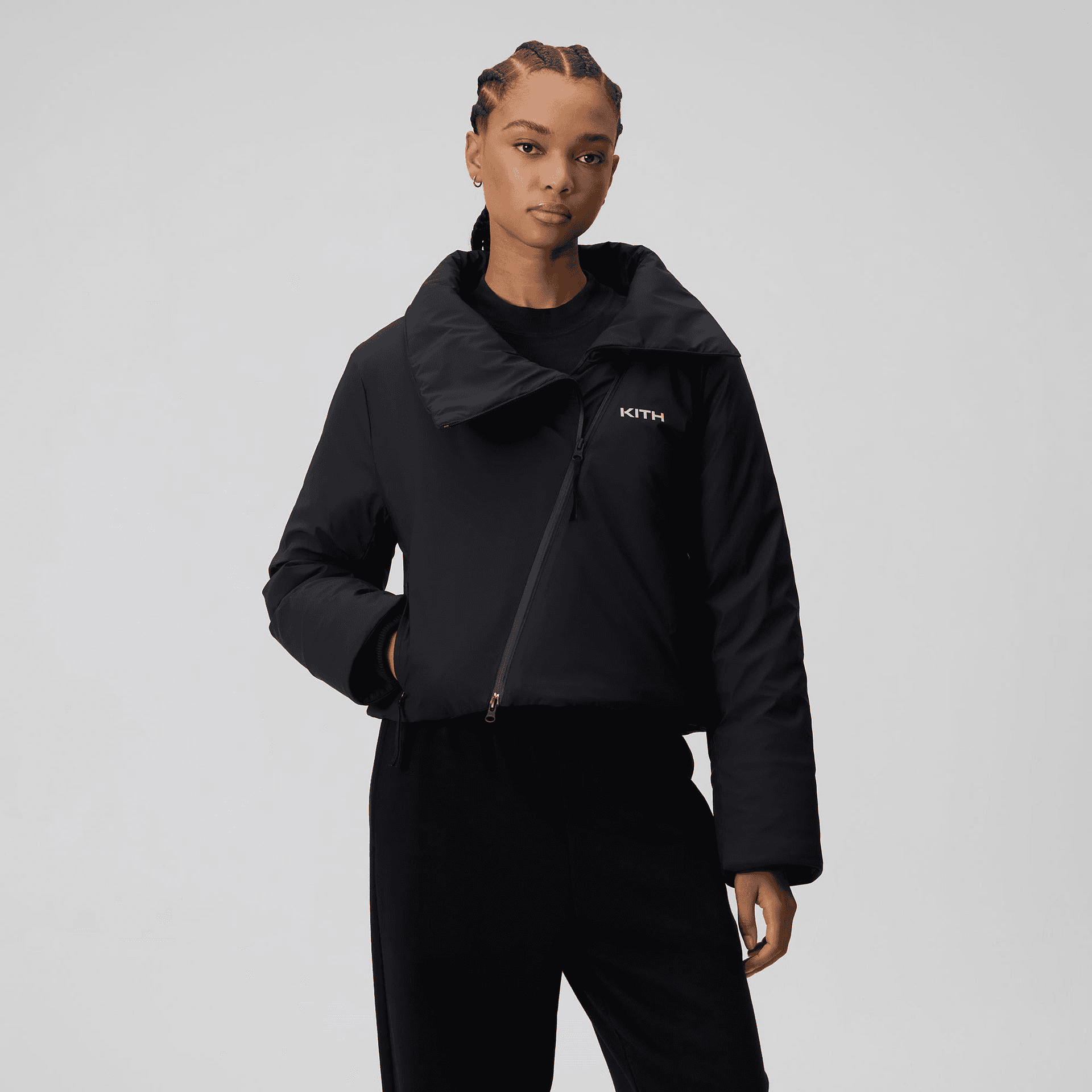 Kith Women Helia Asymmetrical Jacket - Black — Image 5