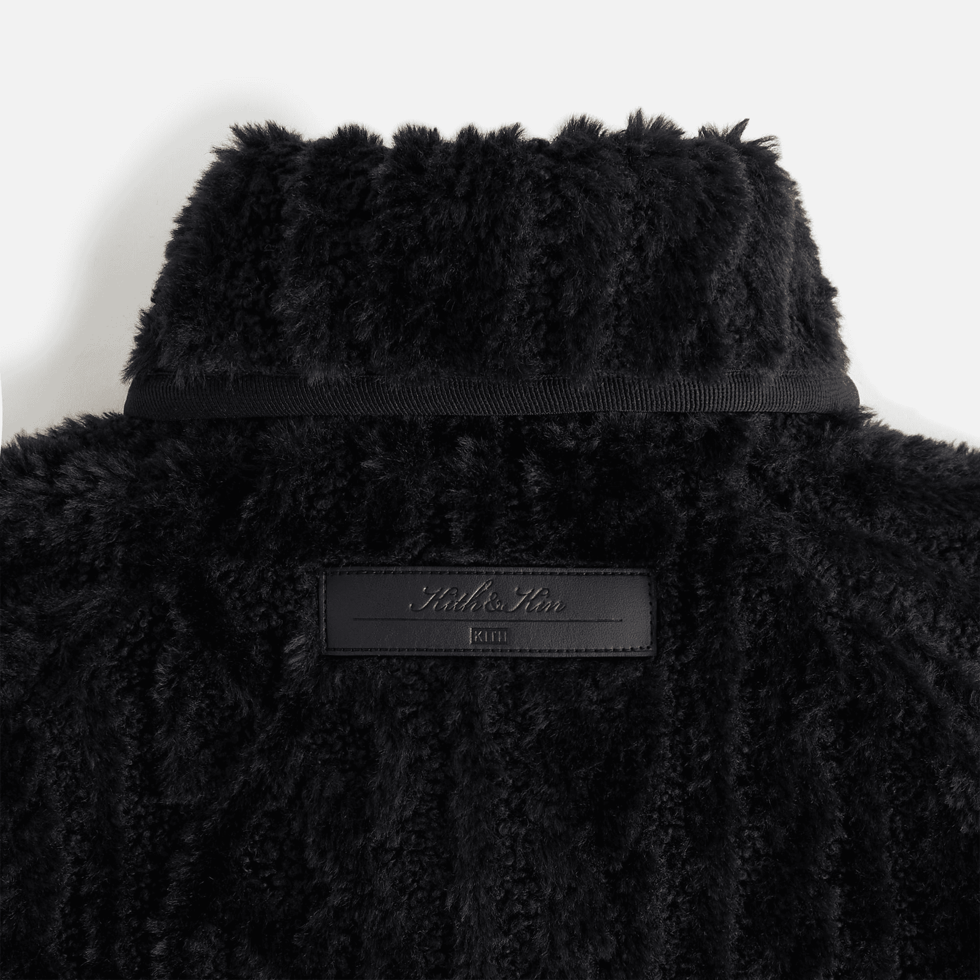 Kith Women Grayson Cable Sherpa Jacket - Black — Image 3