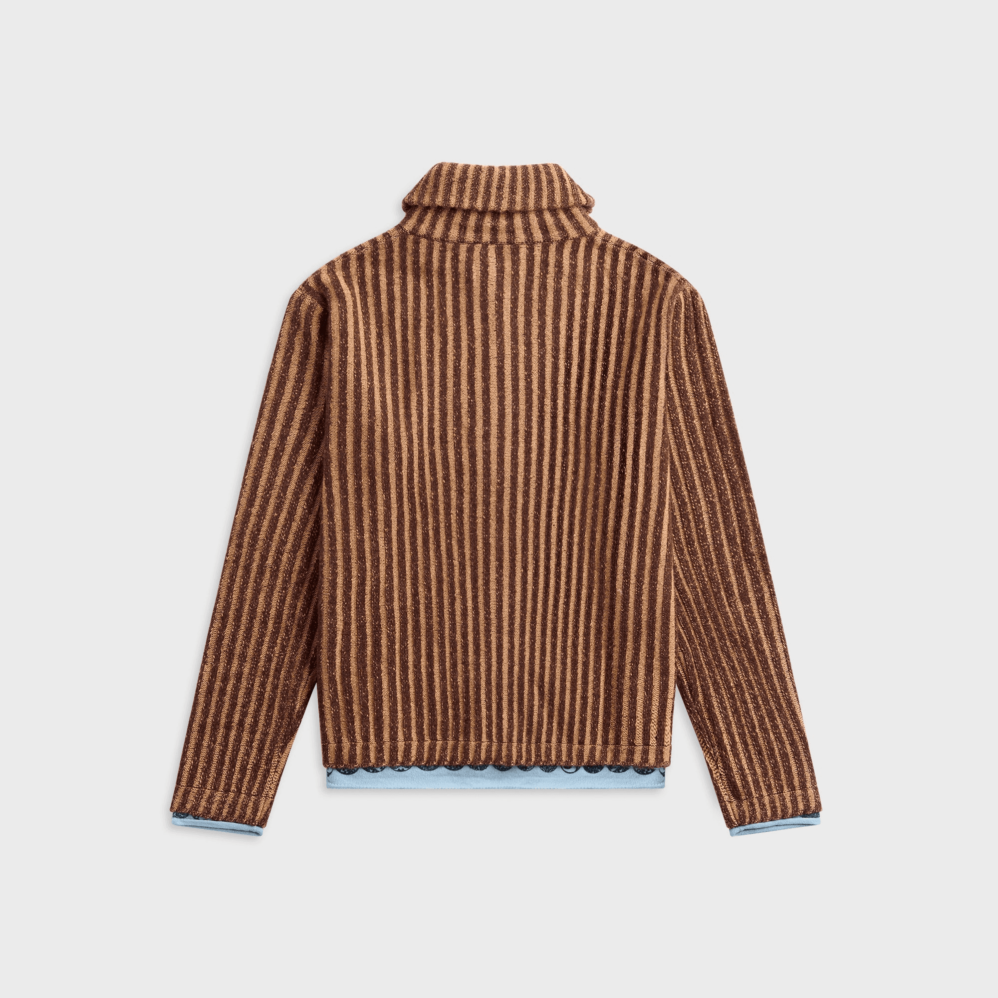 ADRIAN CASHMERE Chestnut Full Zip Sweater - Brown — Image 3
