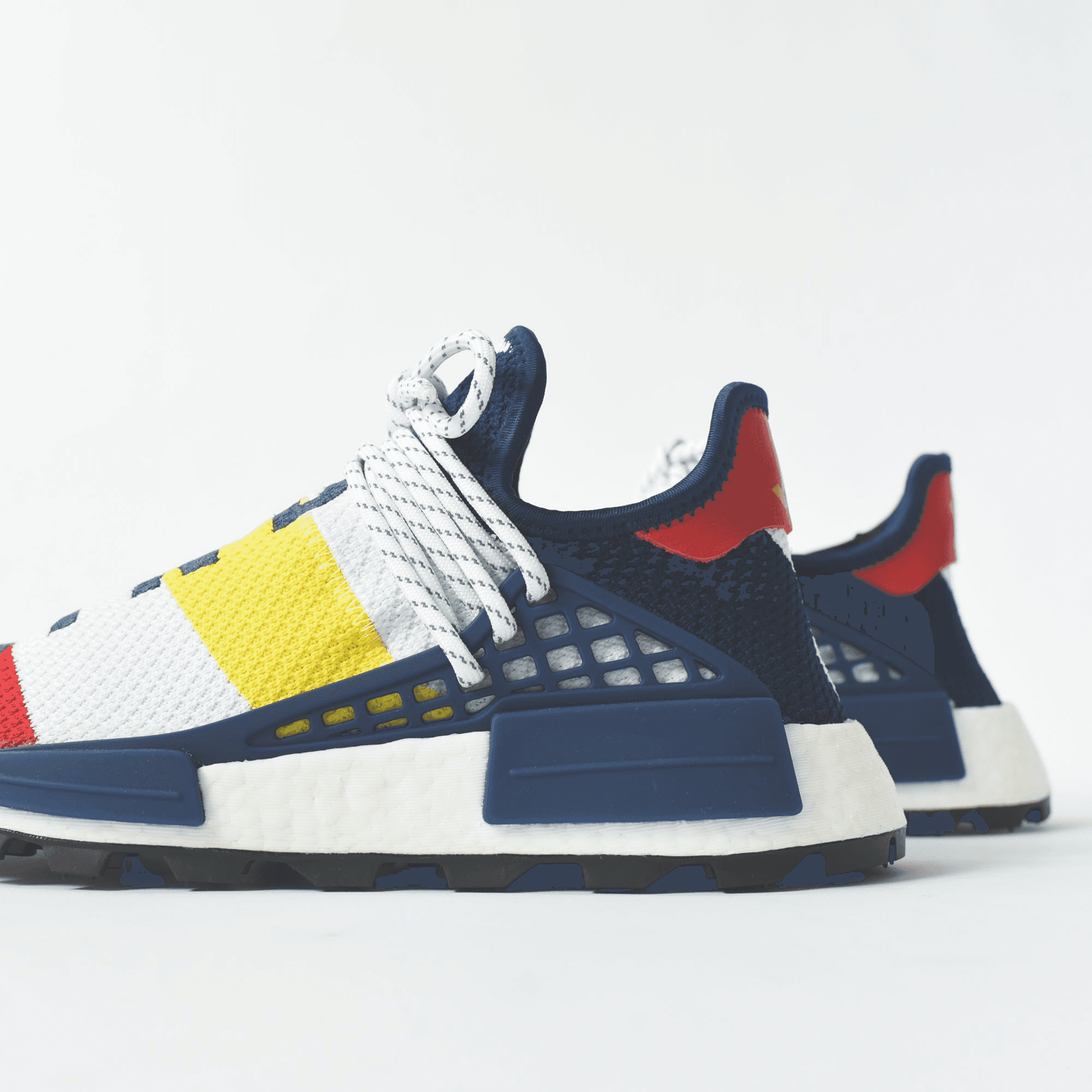 adidas Consortium x Pharrell Williams BBC Hu NMD - White / Scarlet / Bright Yellow — Image 2