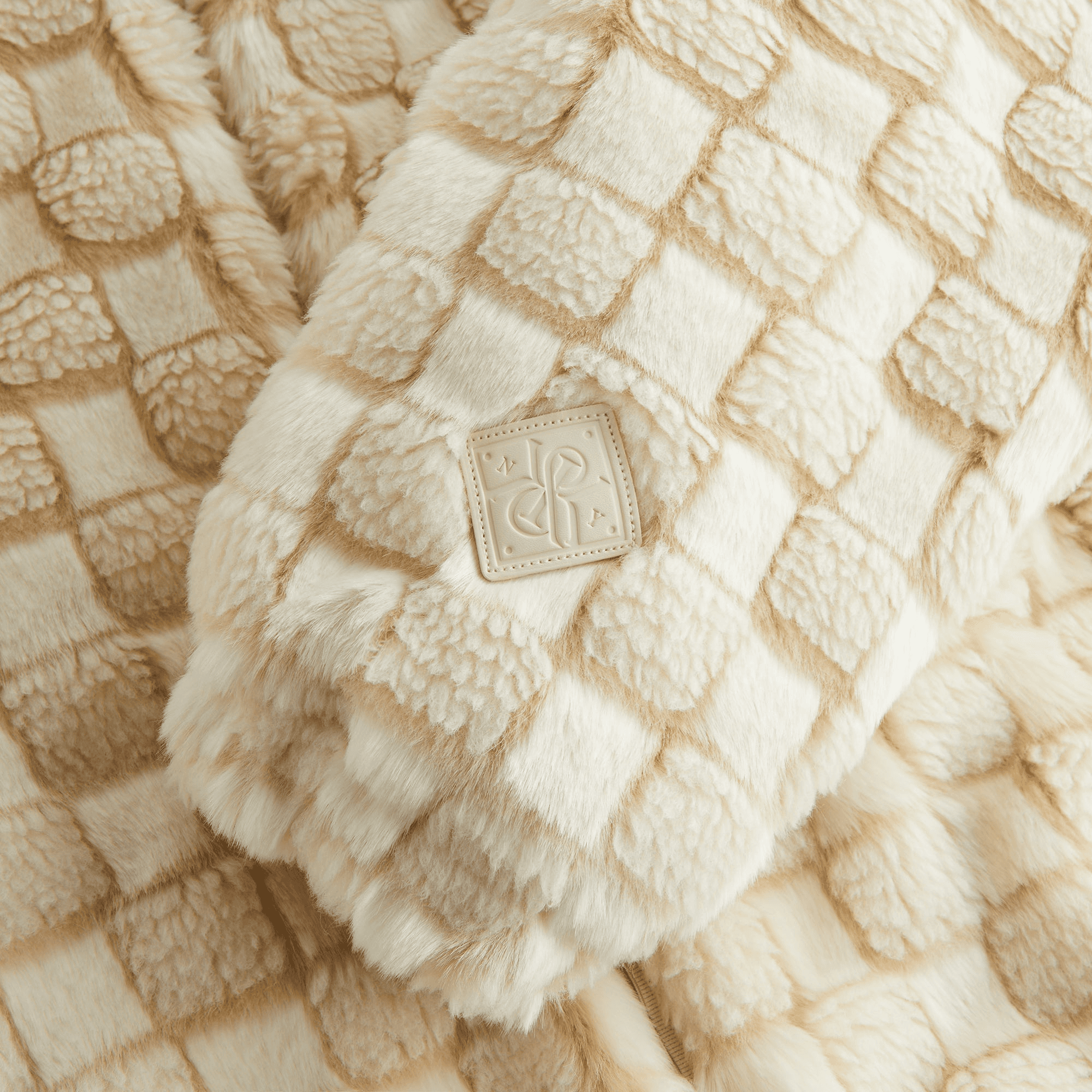 Kith Women Toshi Checked Teddy Bomber - Veil — Image 2