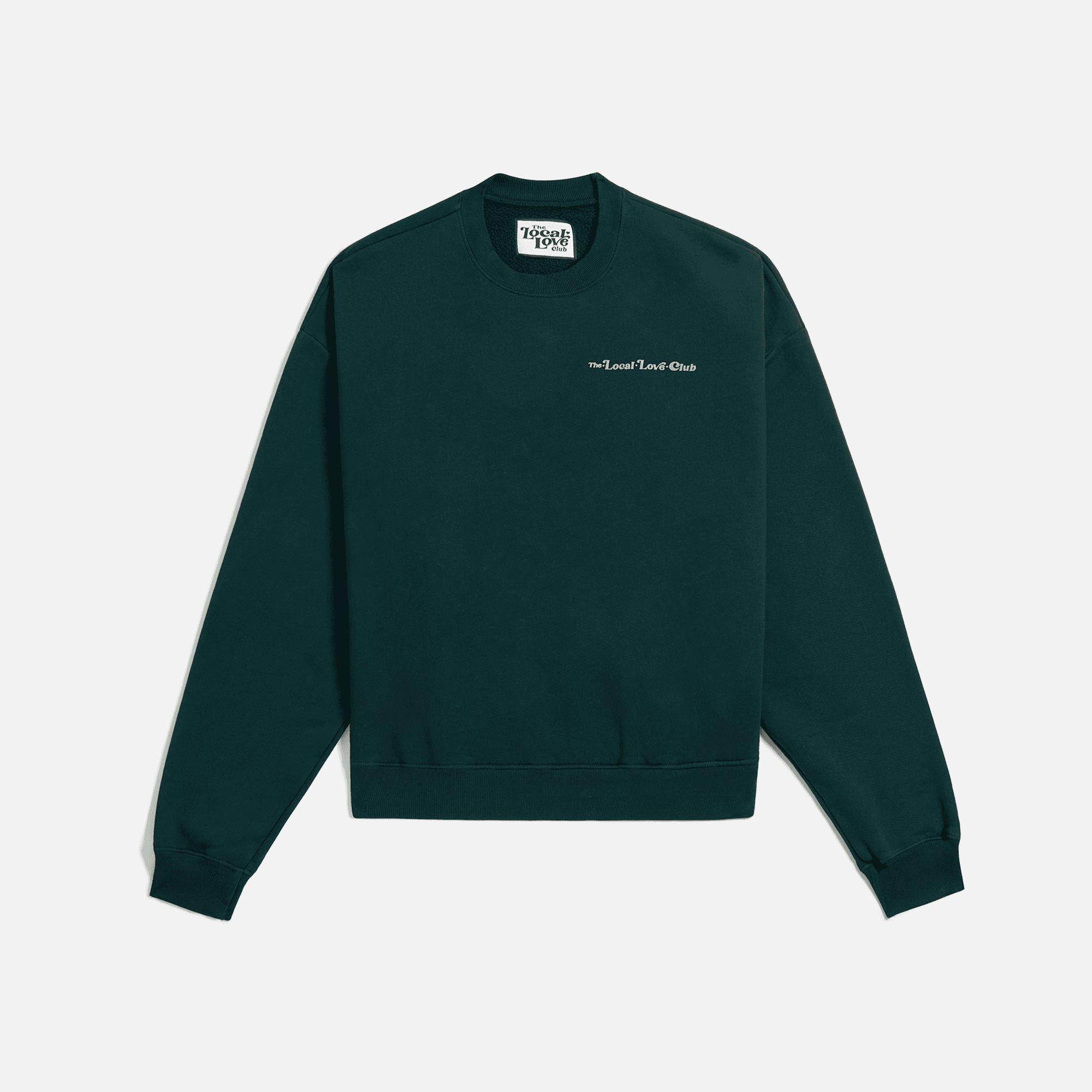 The Local Love Club Aura Crewneck Sweatshirt - Evergreen