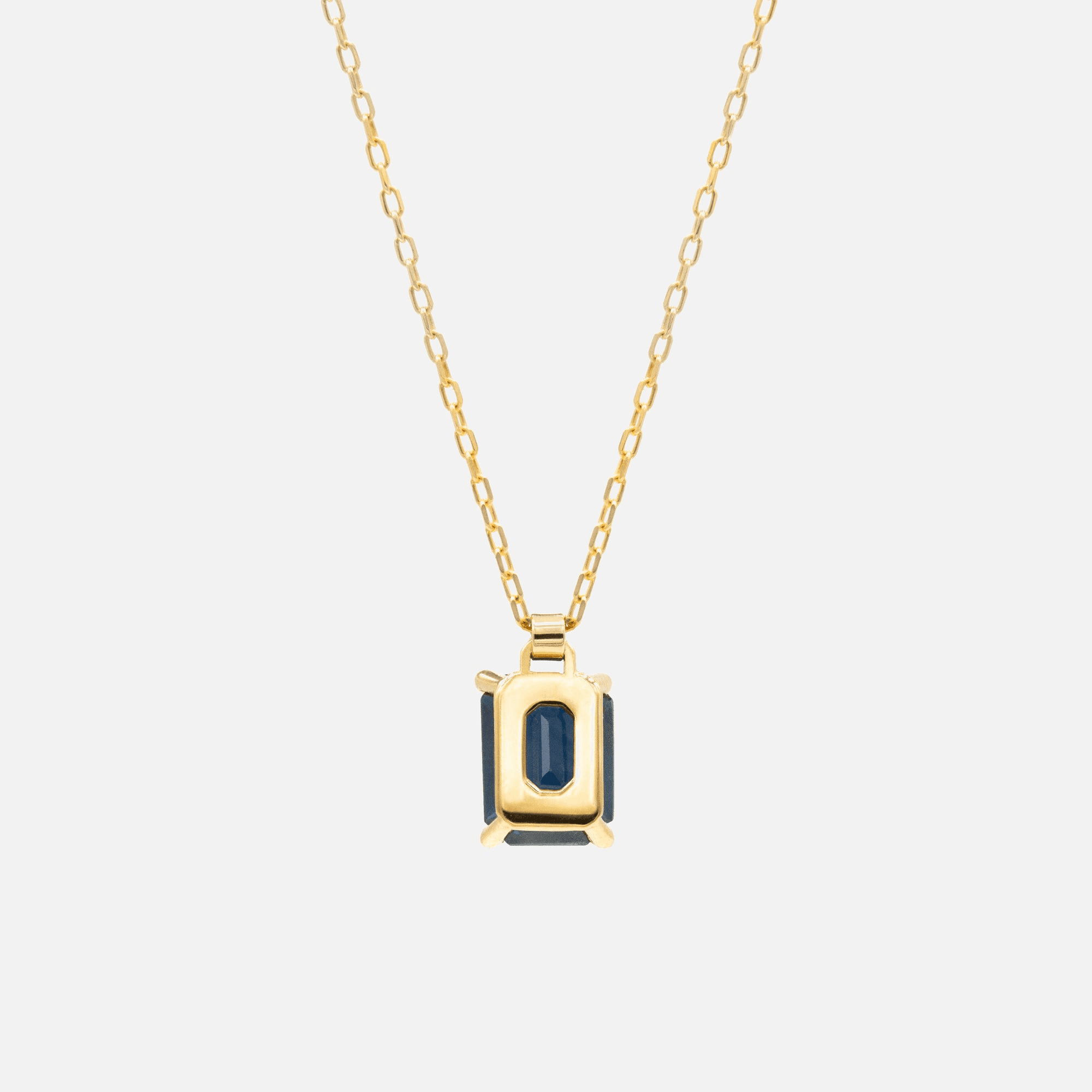 Bernard James Sapphire Pendant - 18k Yellow Gold — Image 2