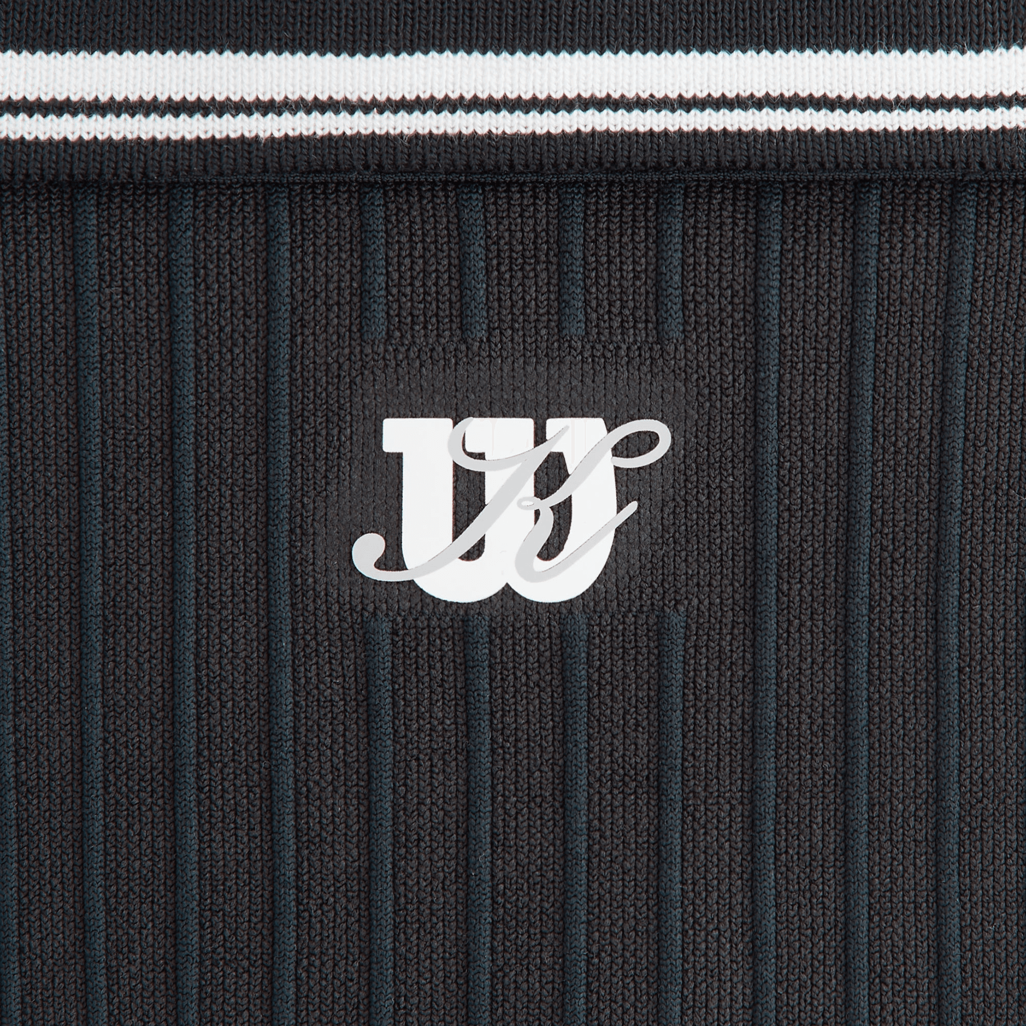 Kith Women for Wilson Classic Cropped Polo - Black — Image 2