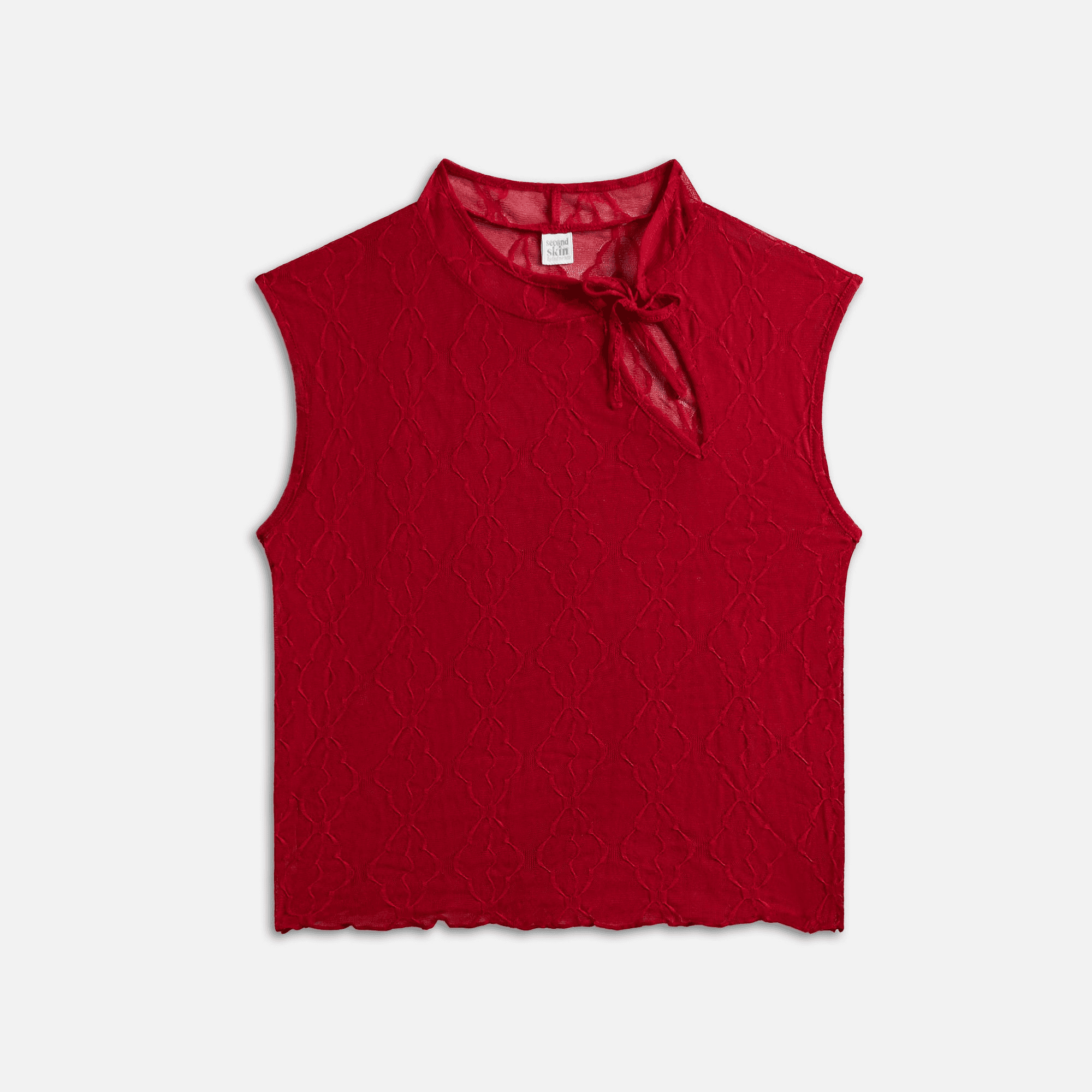 Second Skin Mariposa Keyhole Tee - Goji Berry