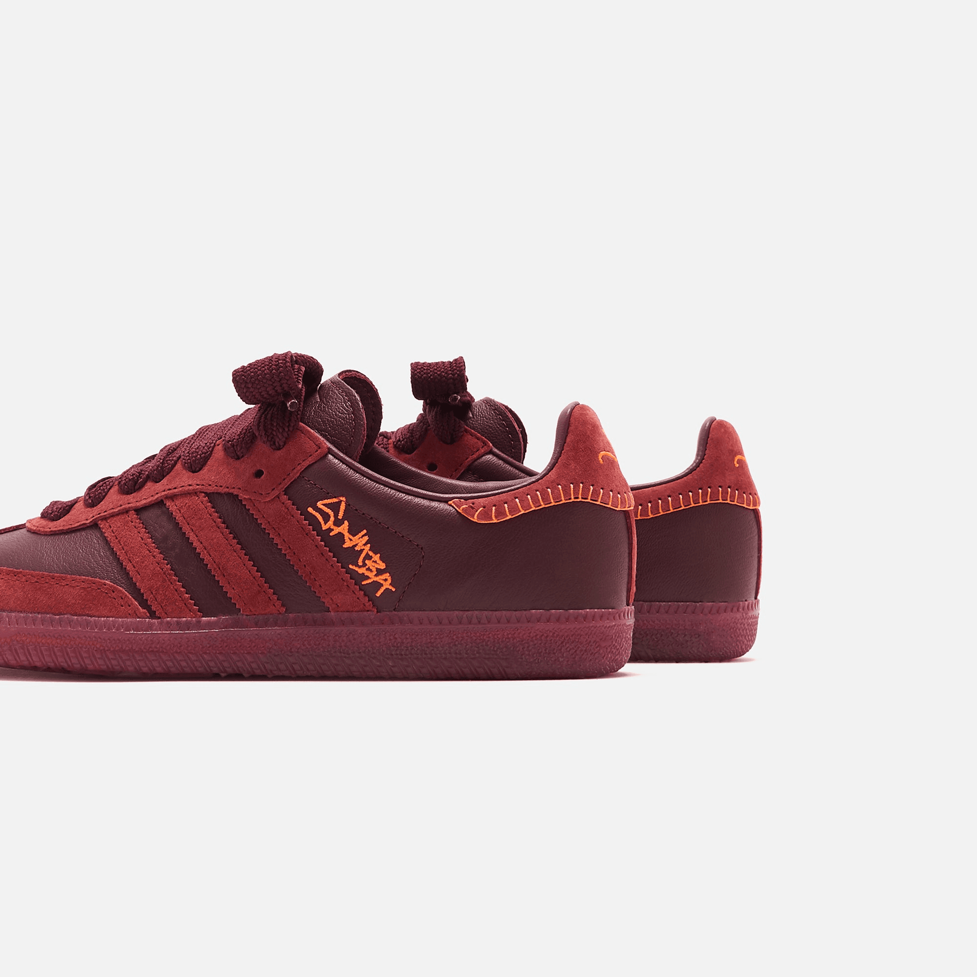 adidas Consortium x Jonah Hill Samba - Maroon / Noble Maroon / Ecru Tint — Image 2