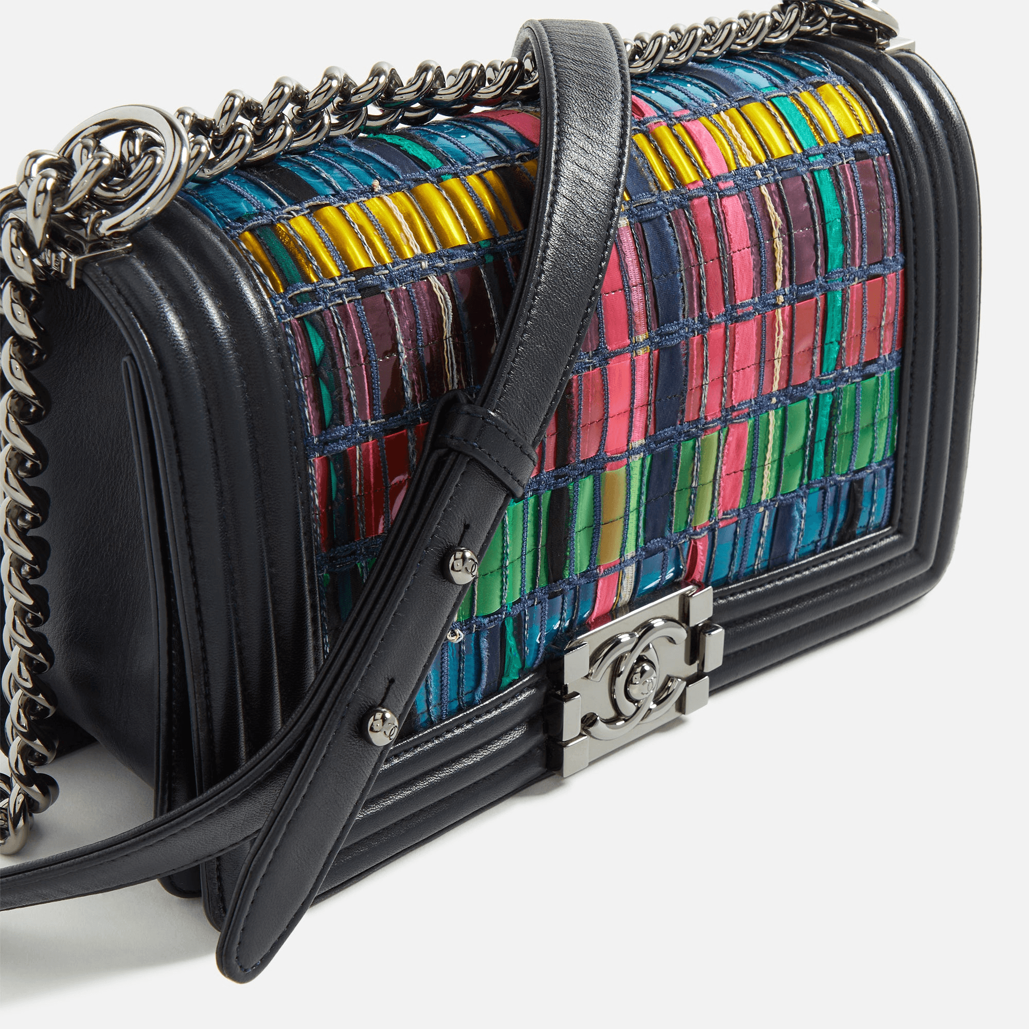 WGACA Chanel Vinyl Medium Boy Bag - Multicolor — Image 2