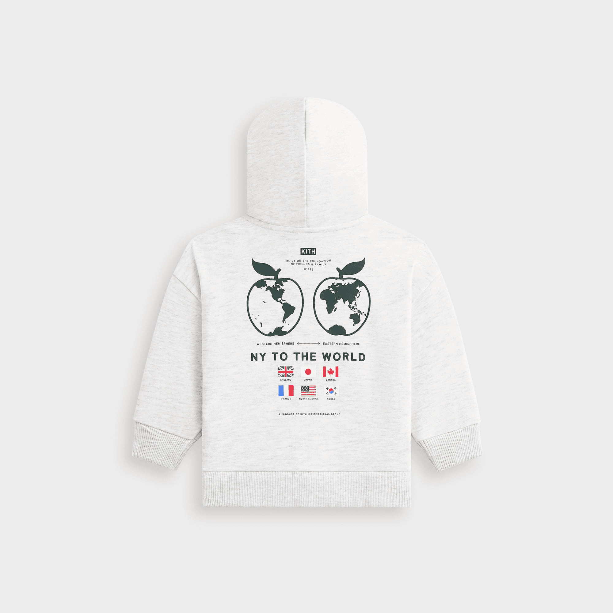 Kith Baby Full Zip Nelson Hoodie - Light Heather Grey — Image 4