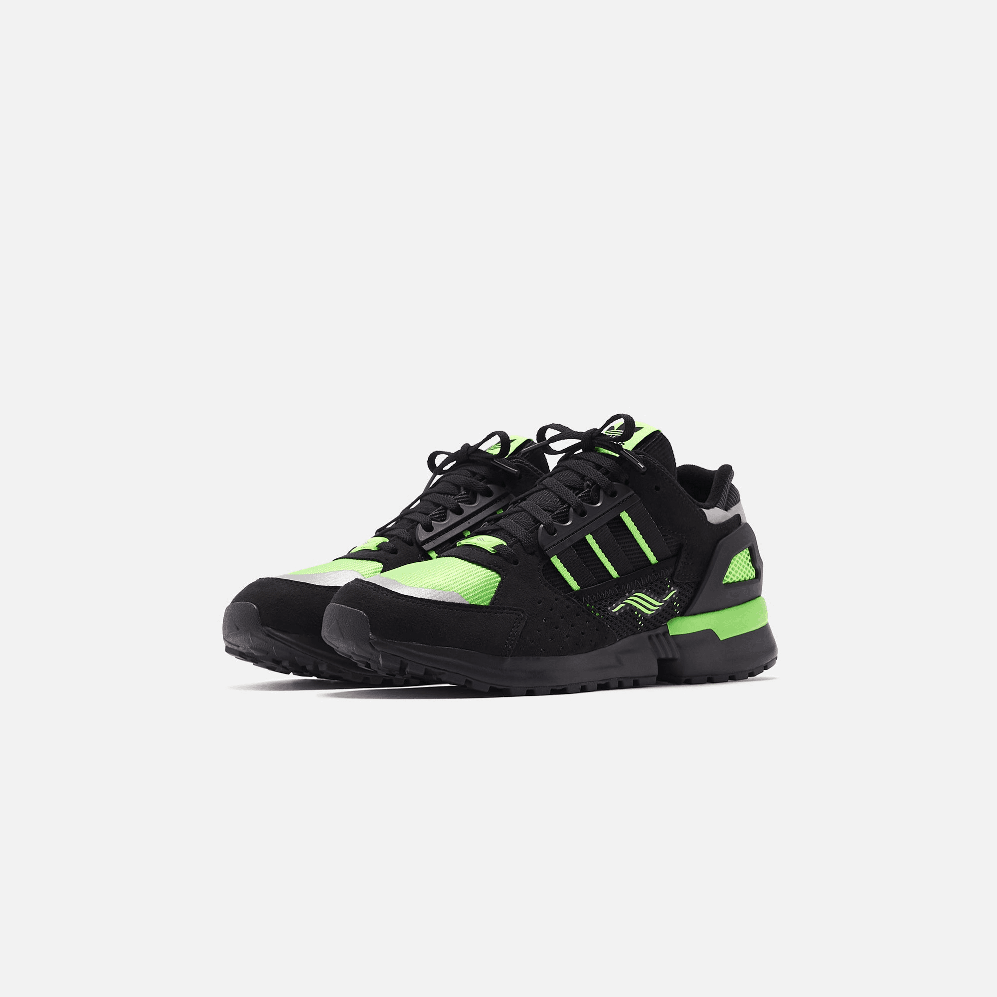 adidas Consortium ZX 10000 - Black / Green / Reflective — Image 4