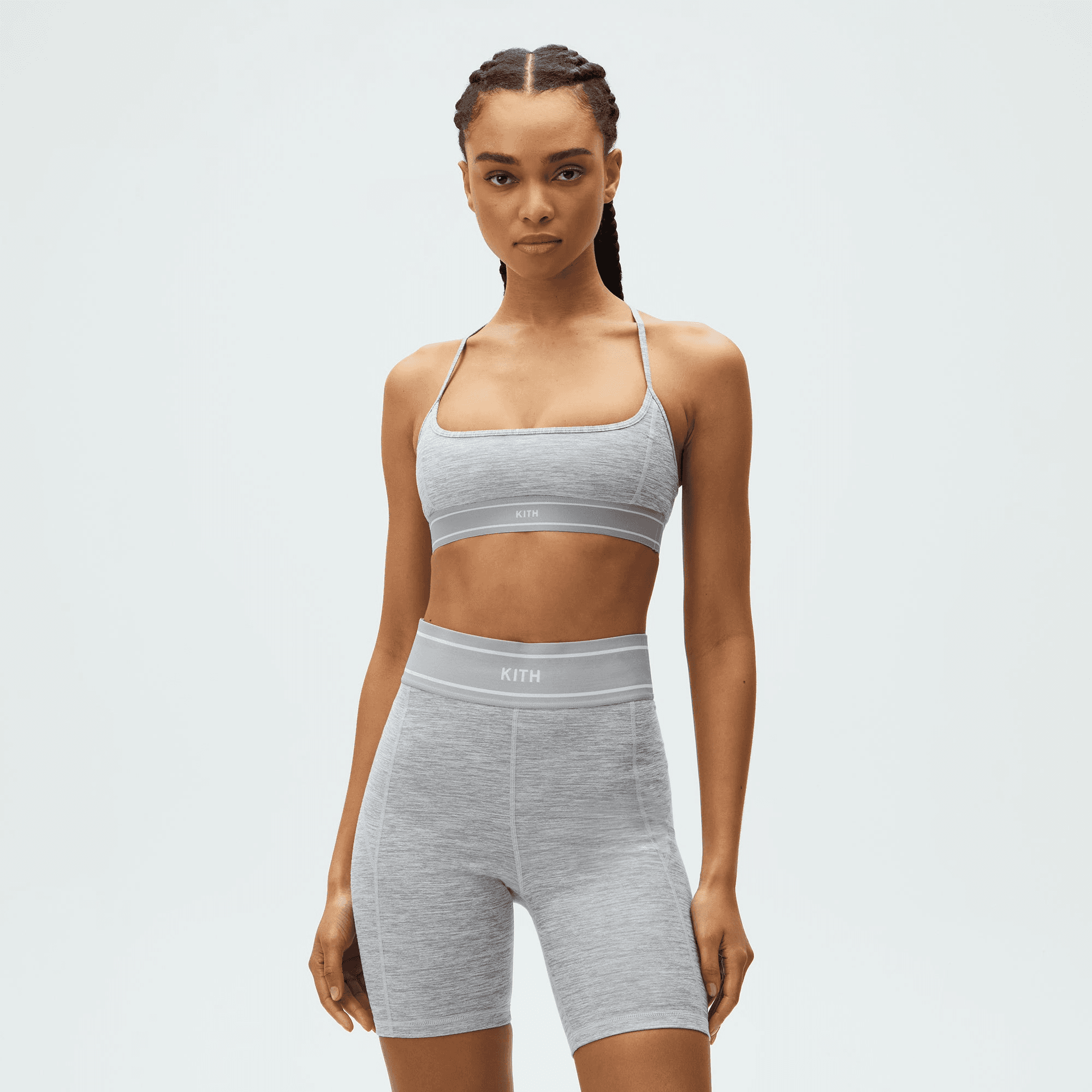 Kith Women Lana Biker Short - Cool Heather Grey — Image 3
